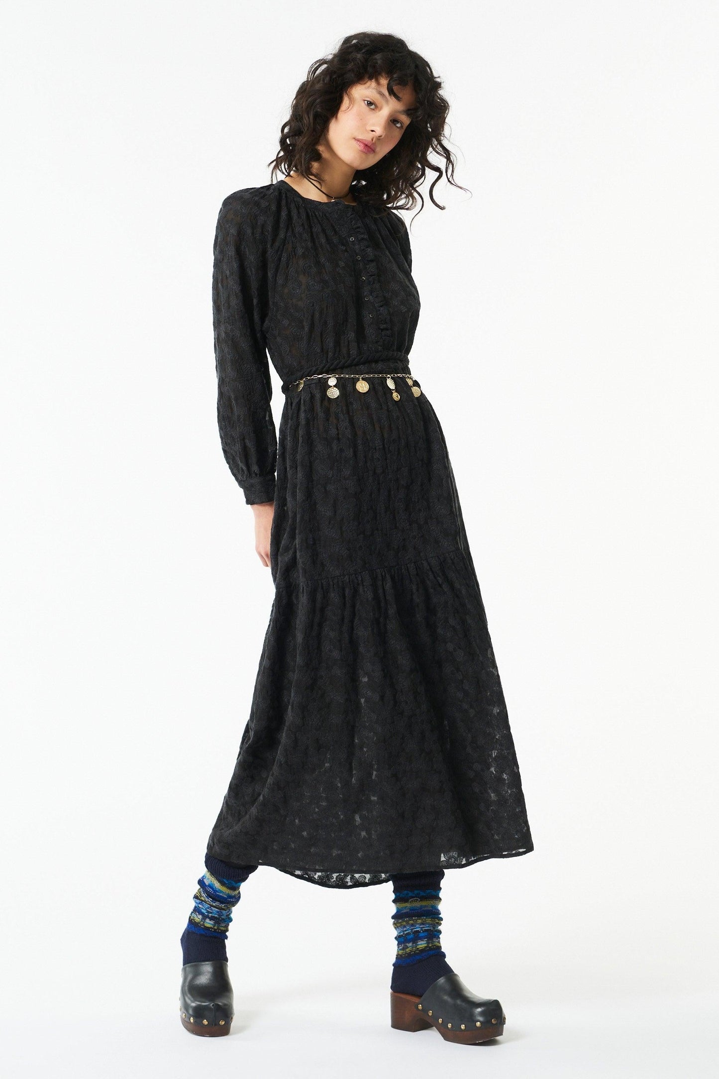 Tila embroidered long dress
