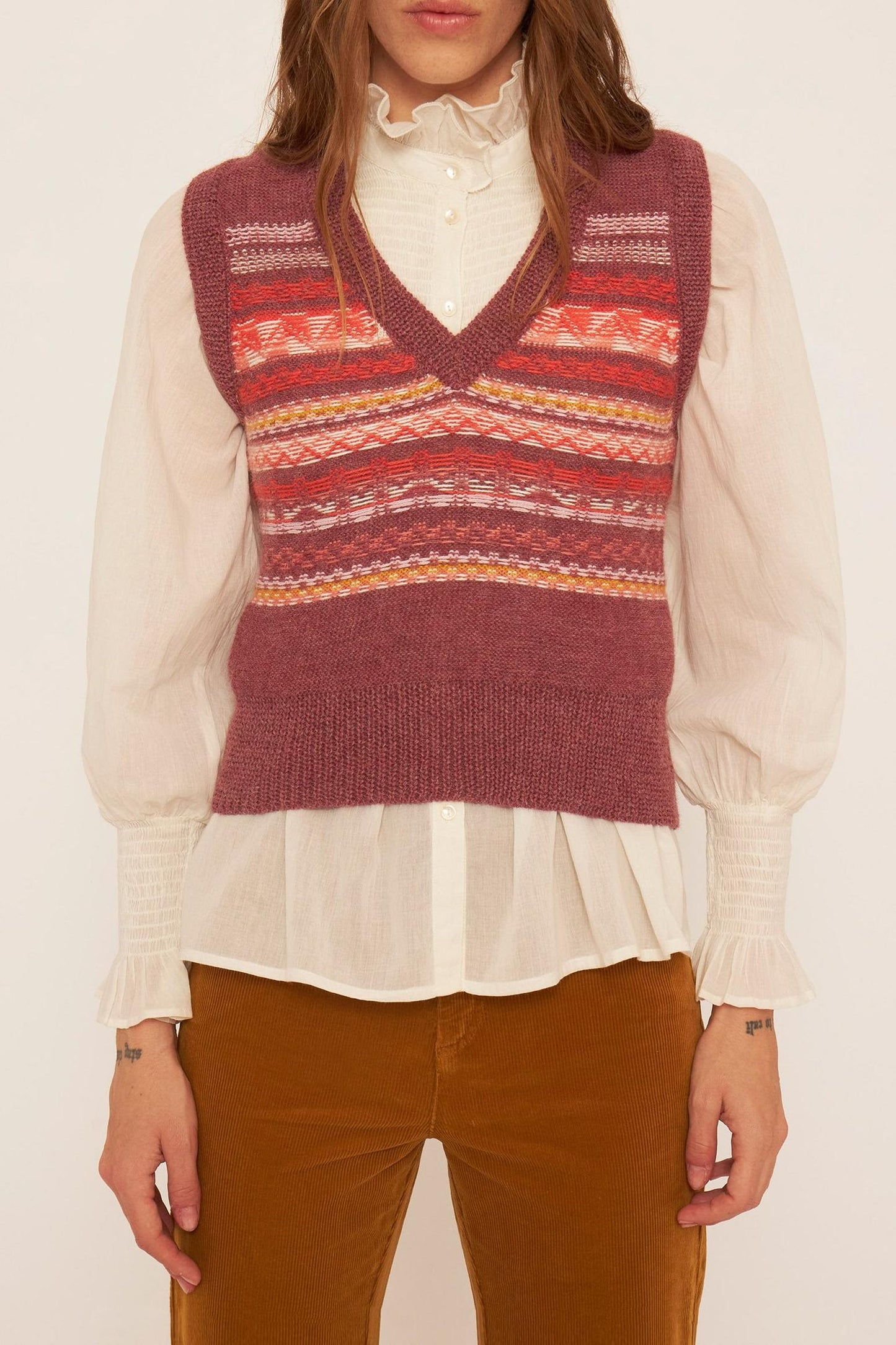 Roberto sleeveless alpaca wool jumper