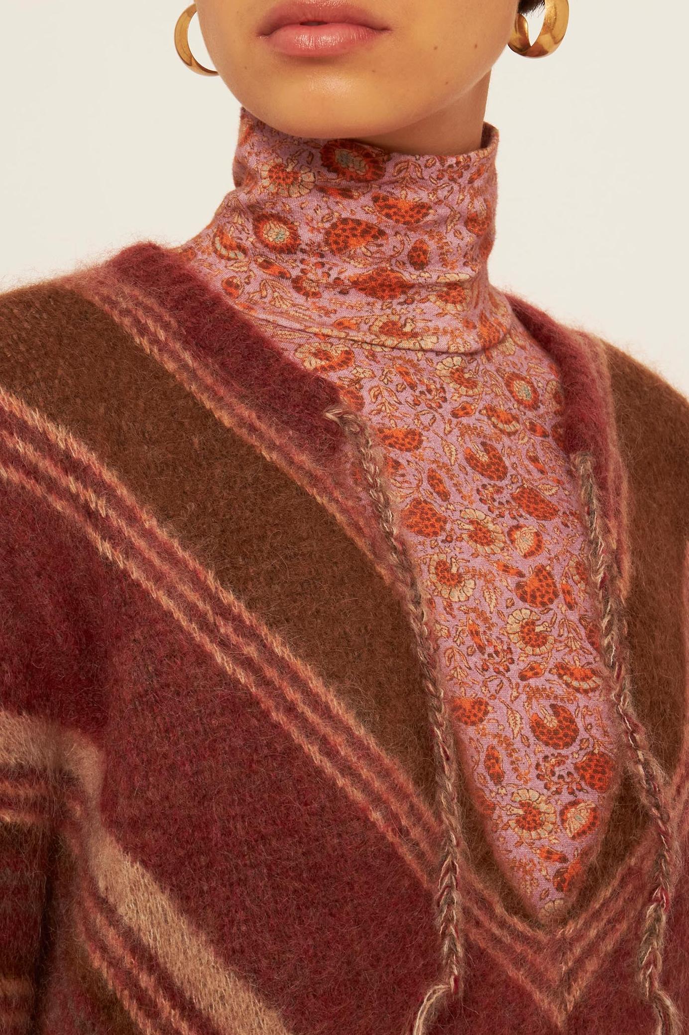 Maya mohair poncho