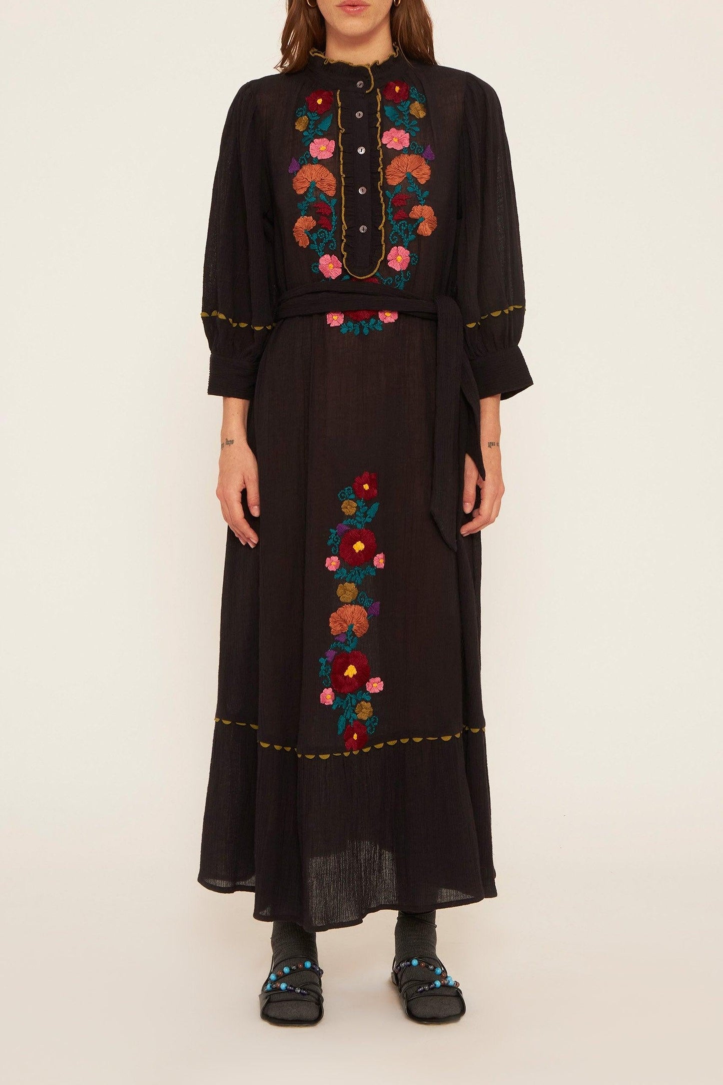 Mathilde embroidered maxi dress