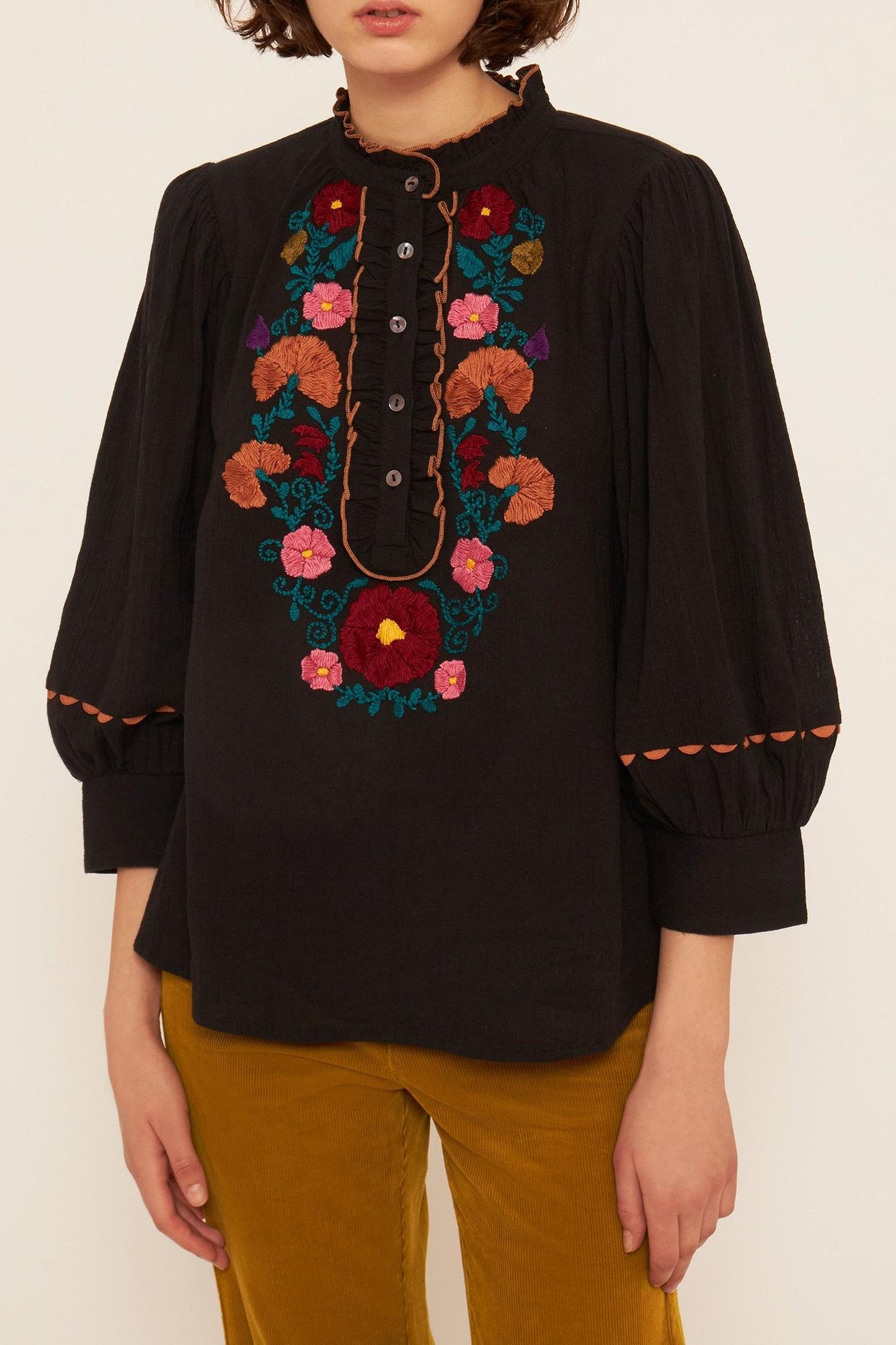 Mathilde embroidered blouse