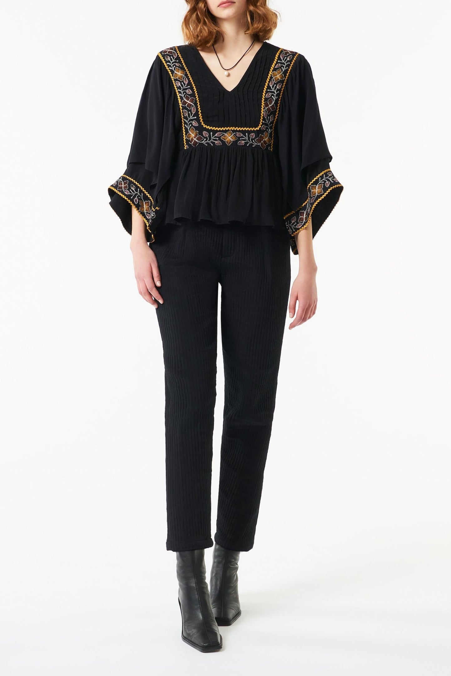 Romie embroidered top