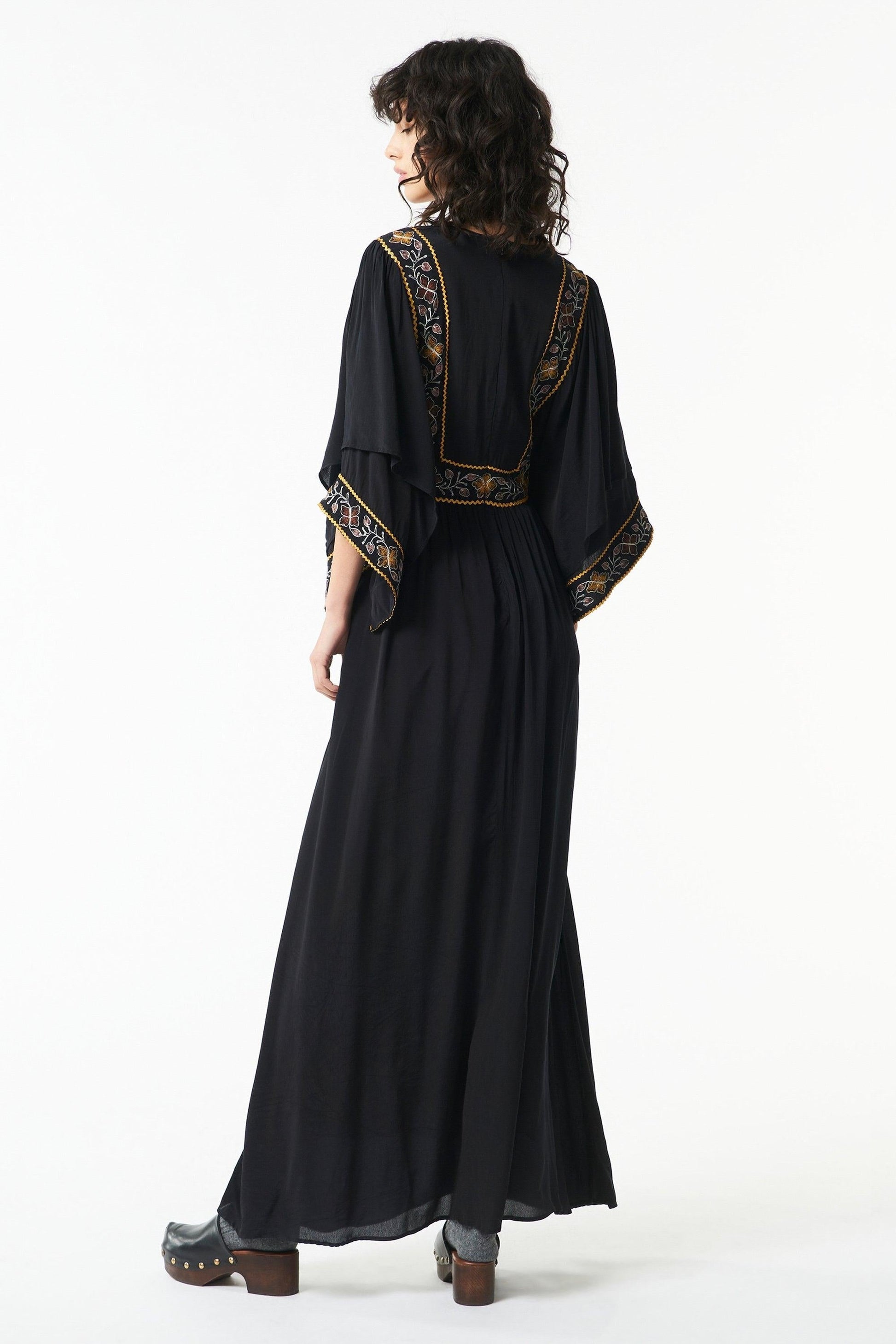 Robe longue brodée Romie