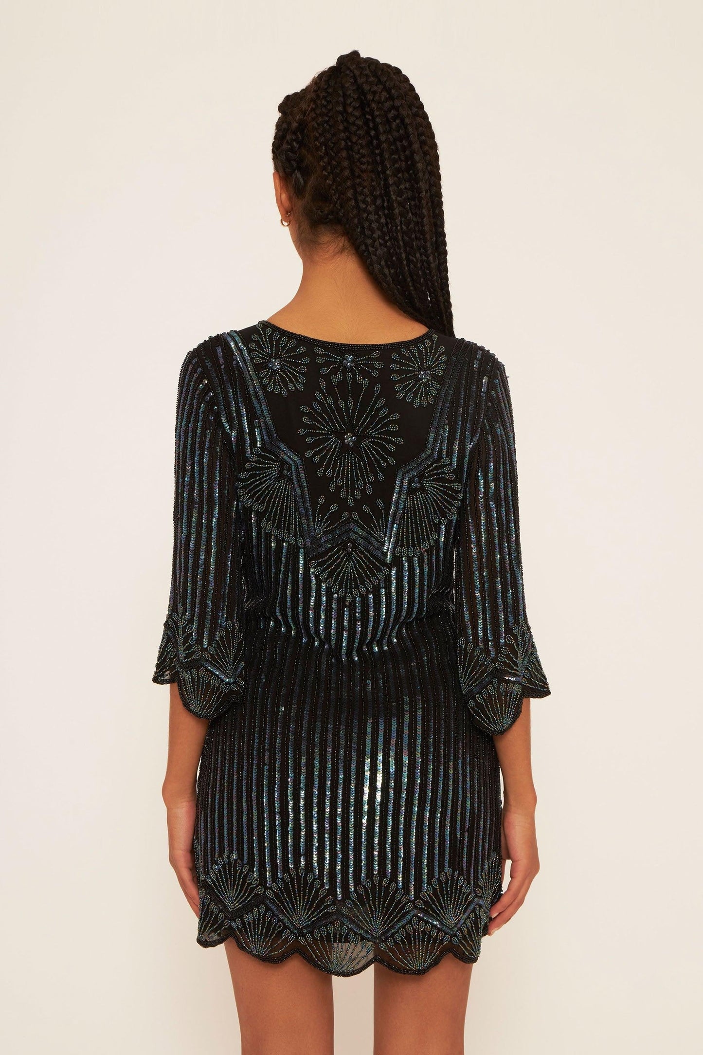 Leandra sequin-embroidered mini dress