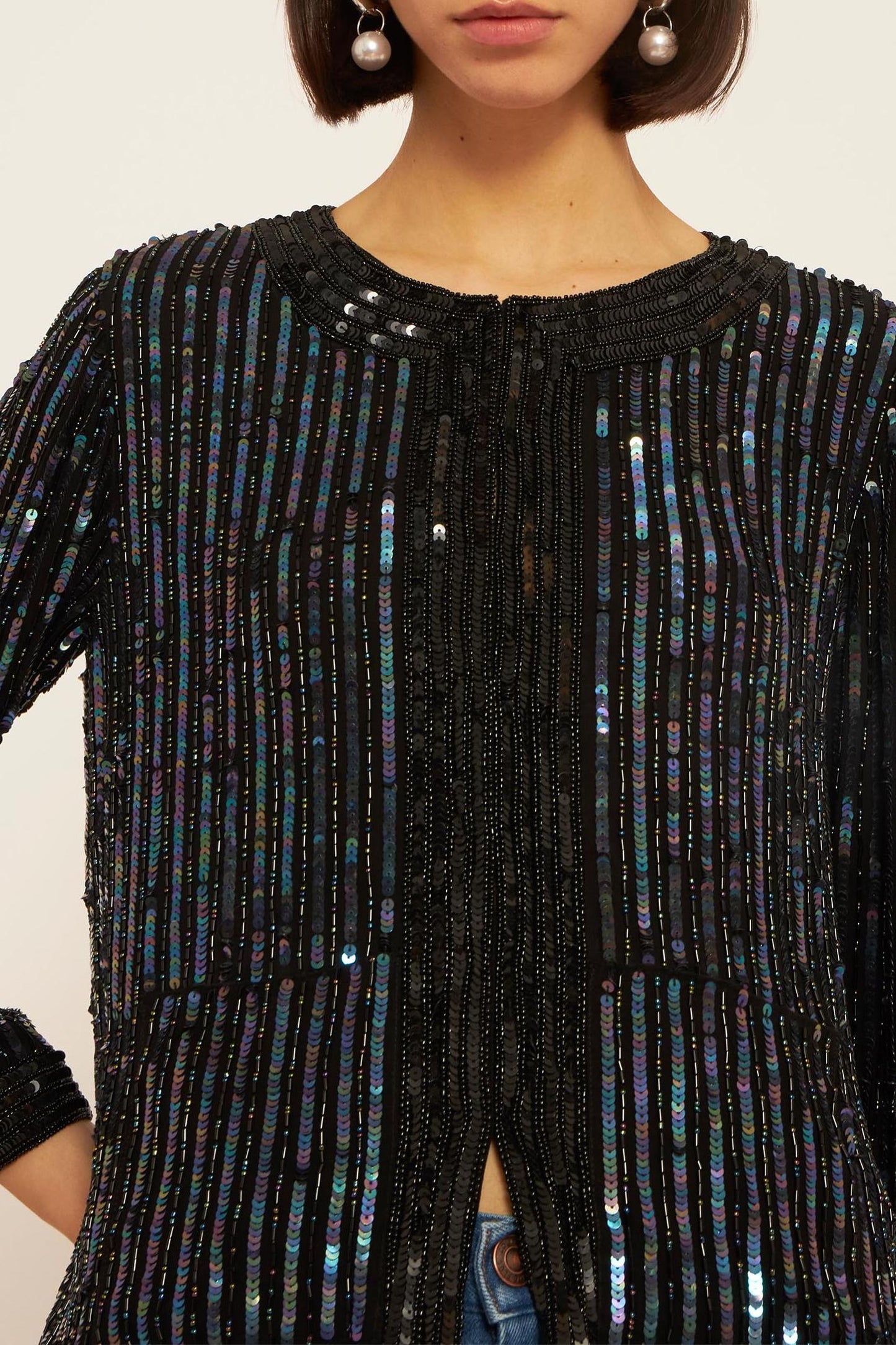 Leandra sequin embroidered jacket
