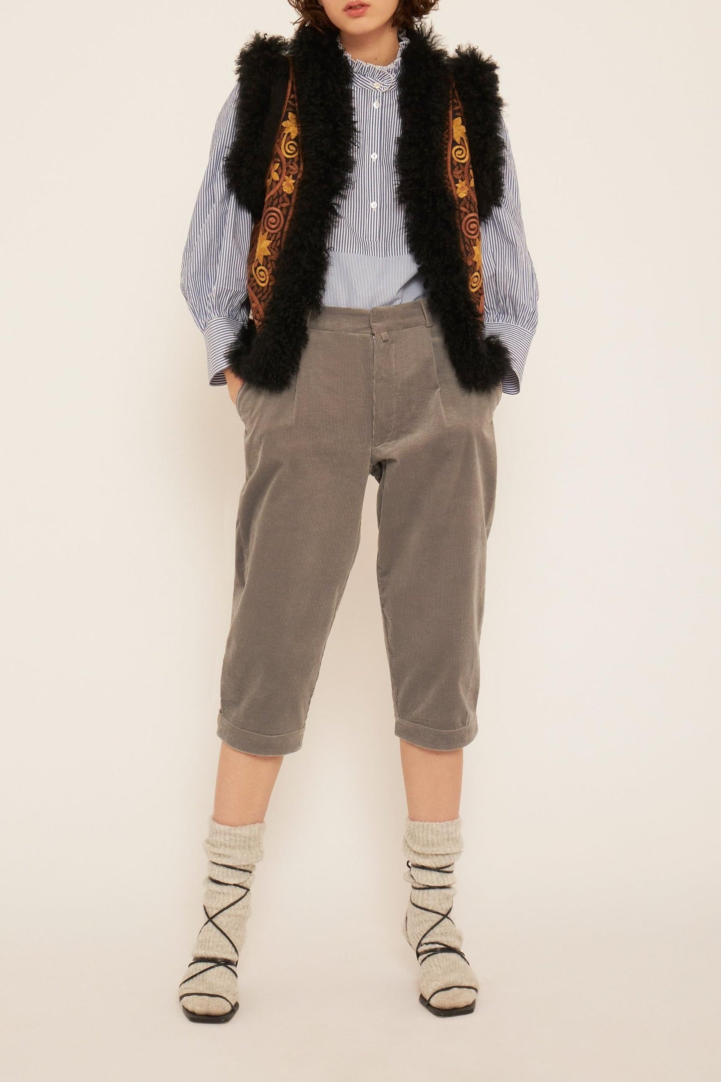 Jimmy embroidered sleeveless gilet