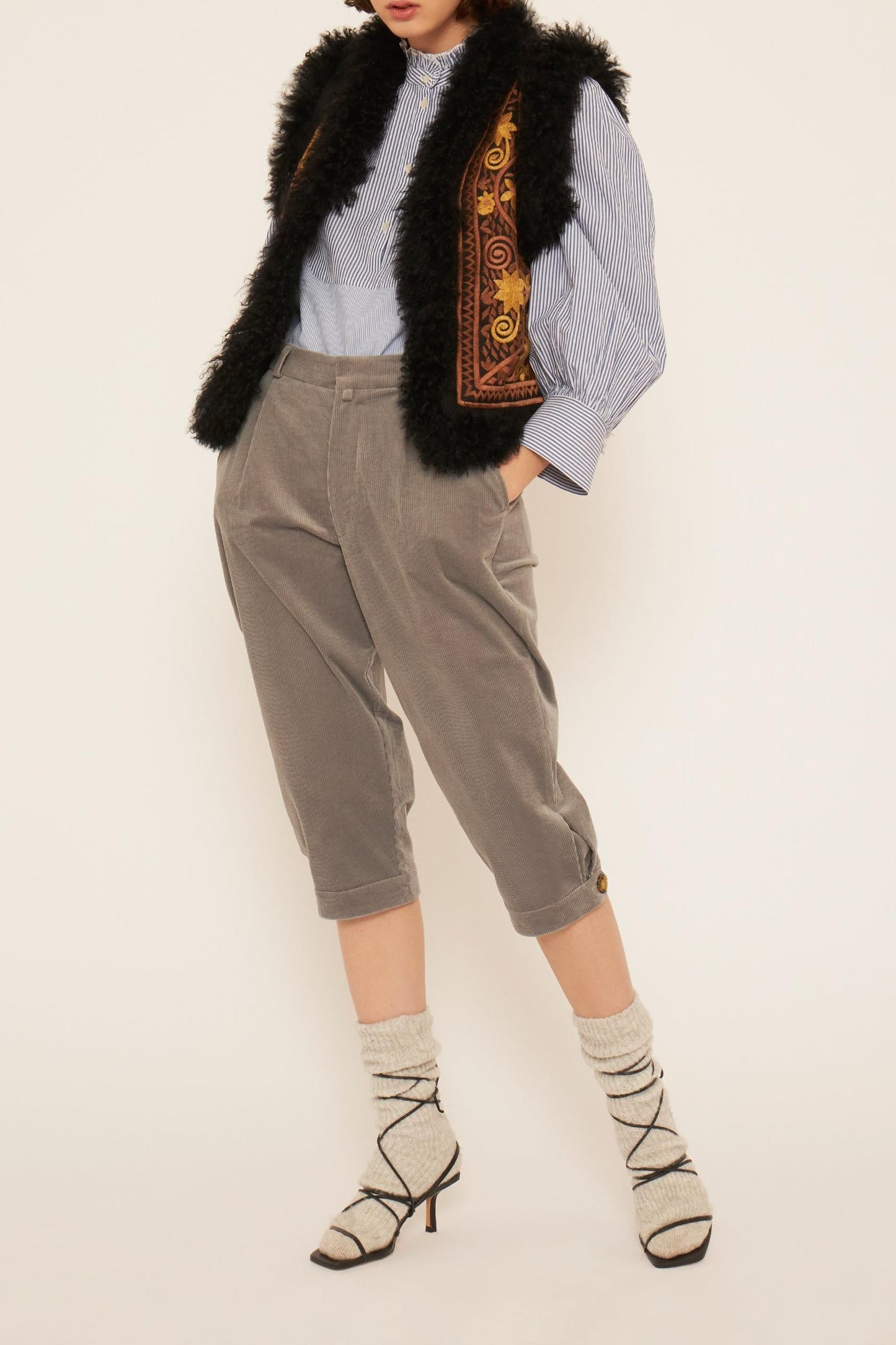 Jimmy embroidered sleeveless gilet