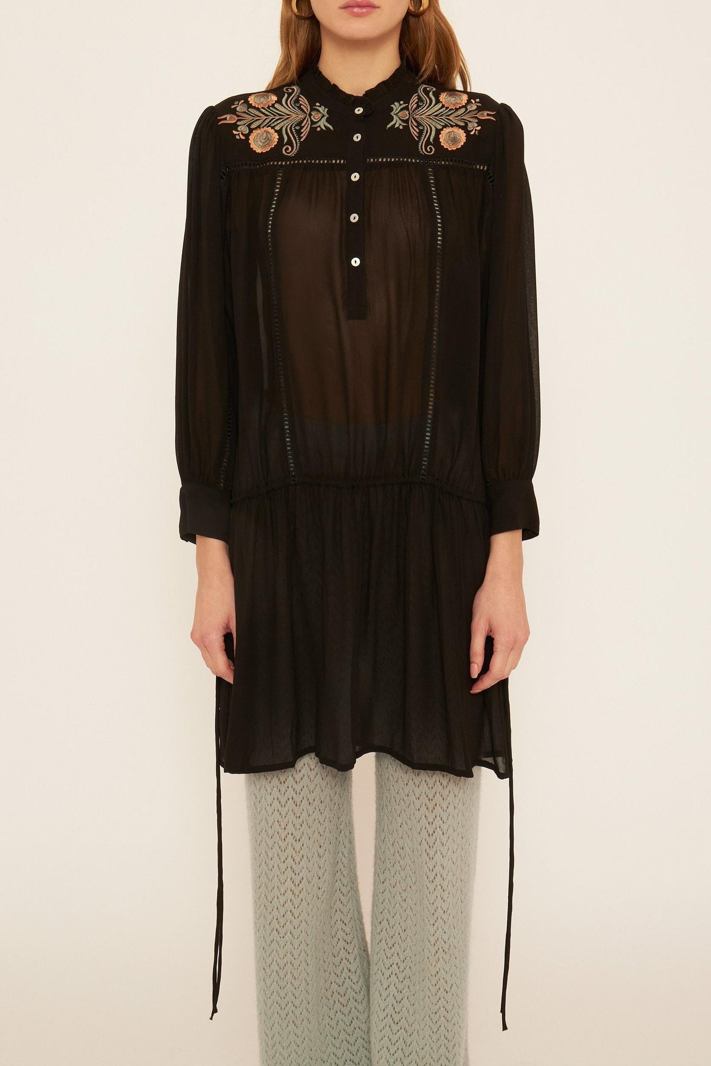 Igor embroidered mini dress