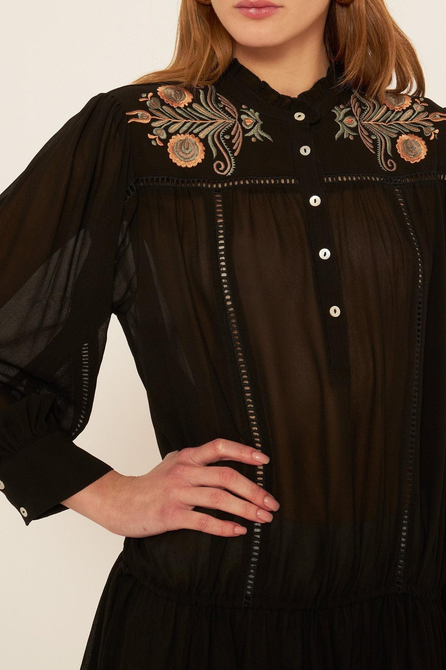 Igor embroidered mini dress