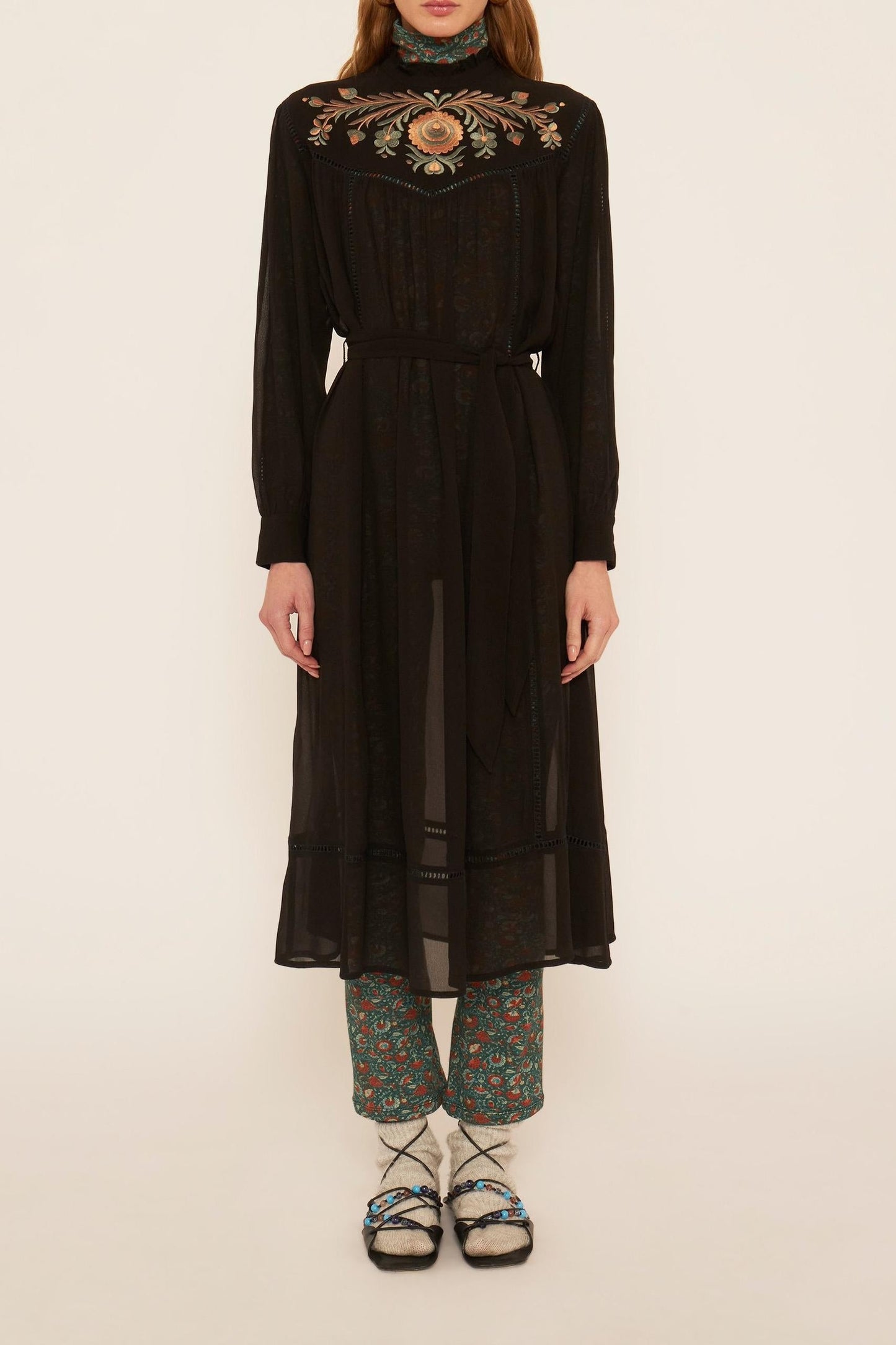 Igor embroidered maxi dress