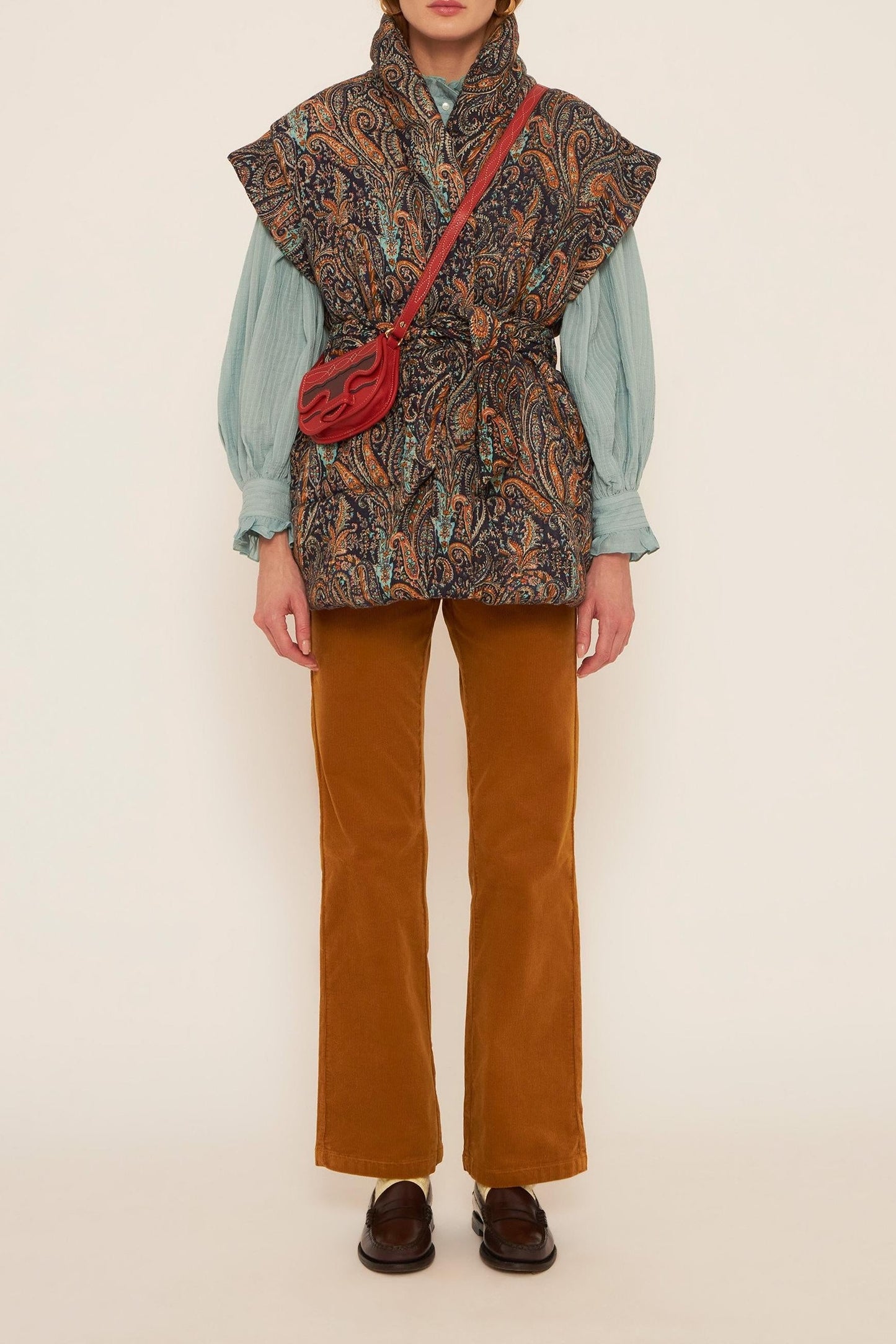 Elvis print sleeveless jacket