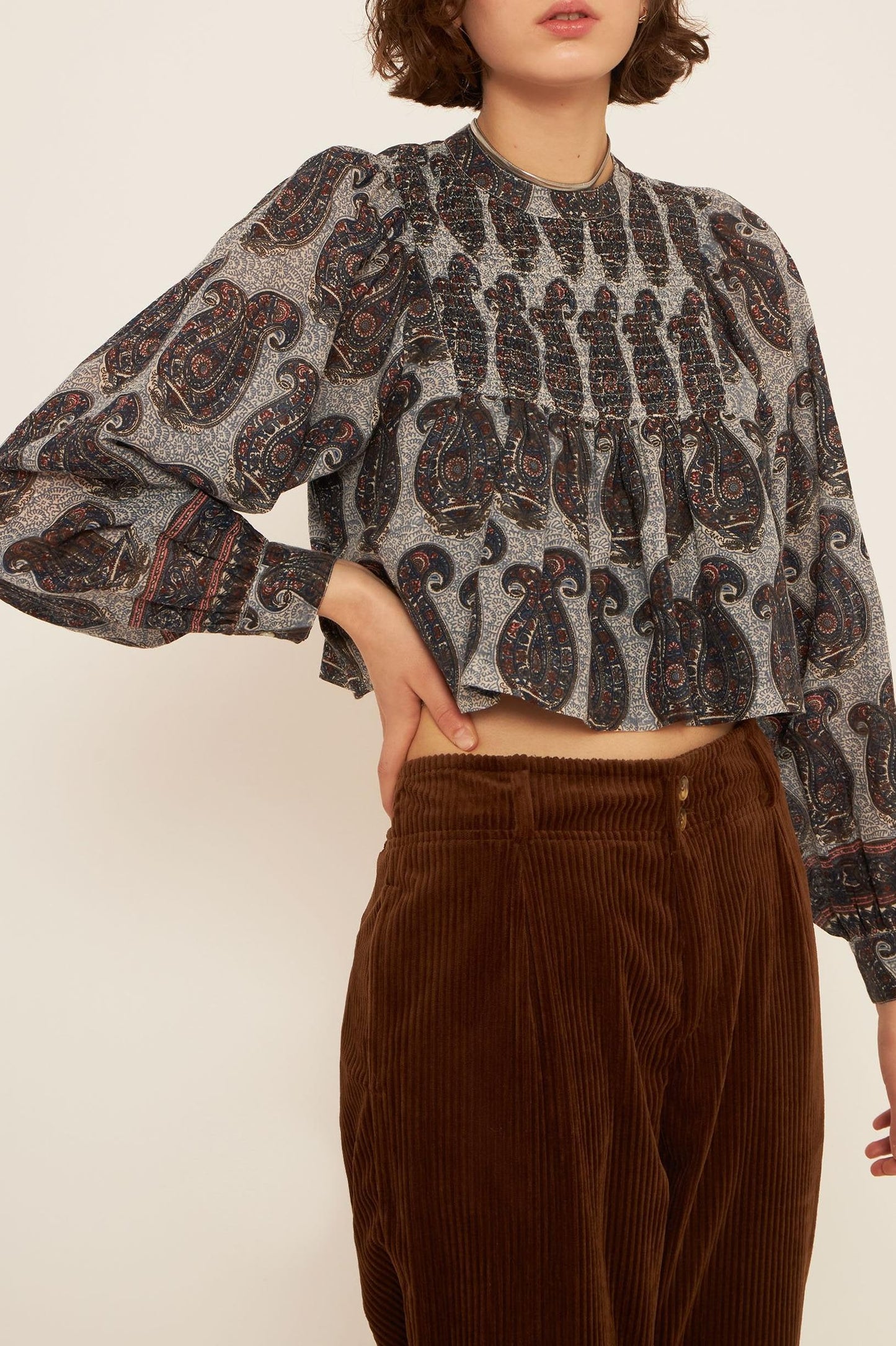 Elia cropped blouse