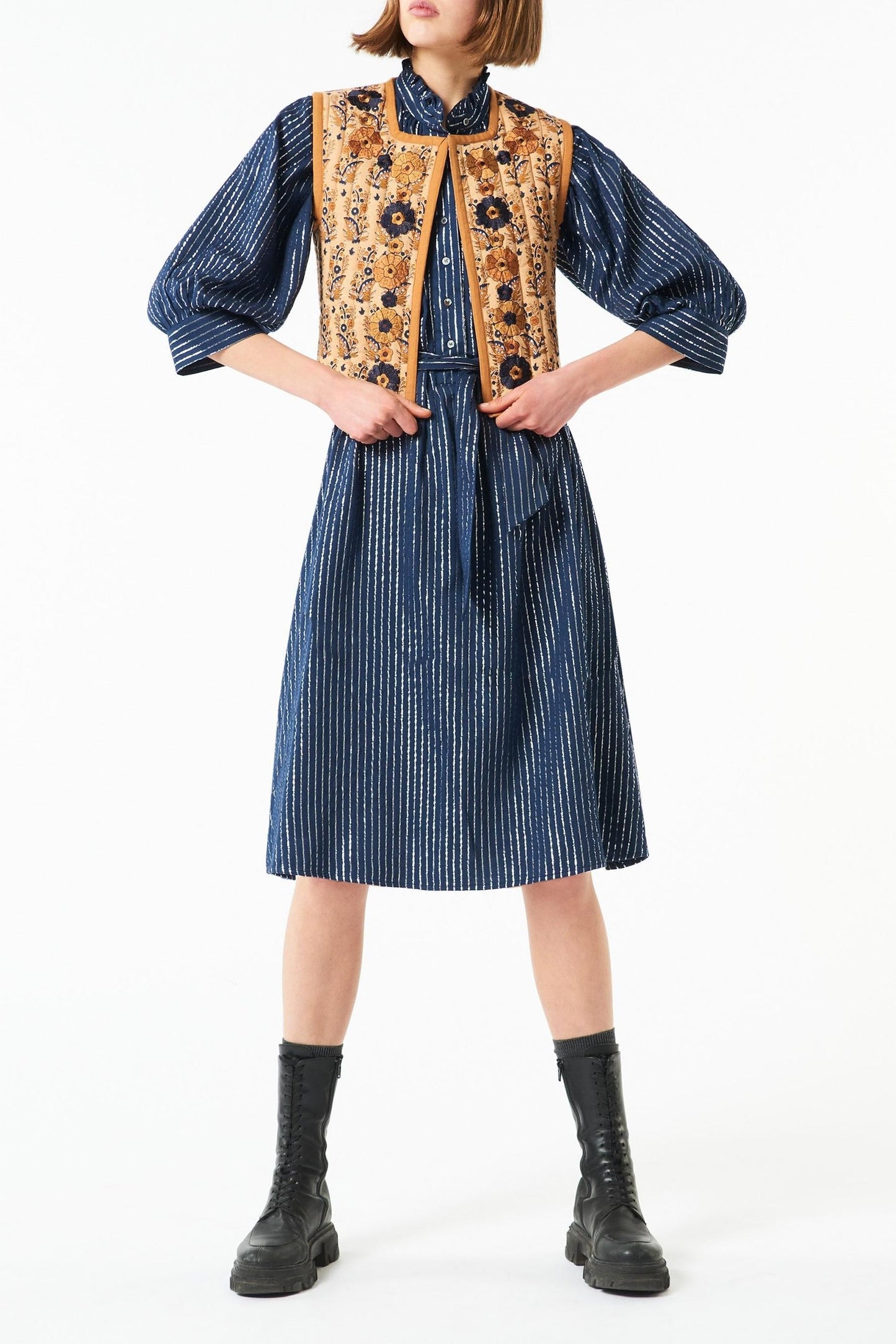 Pauline embroidered vest - Camel