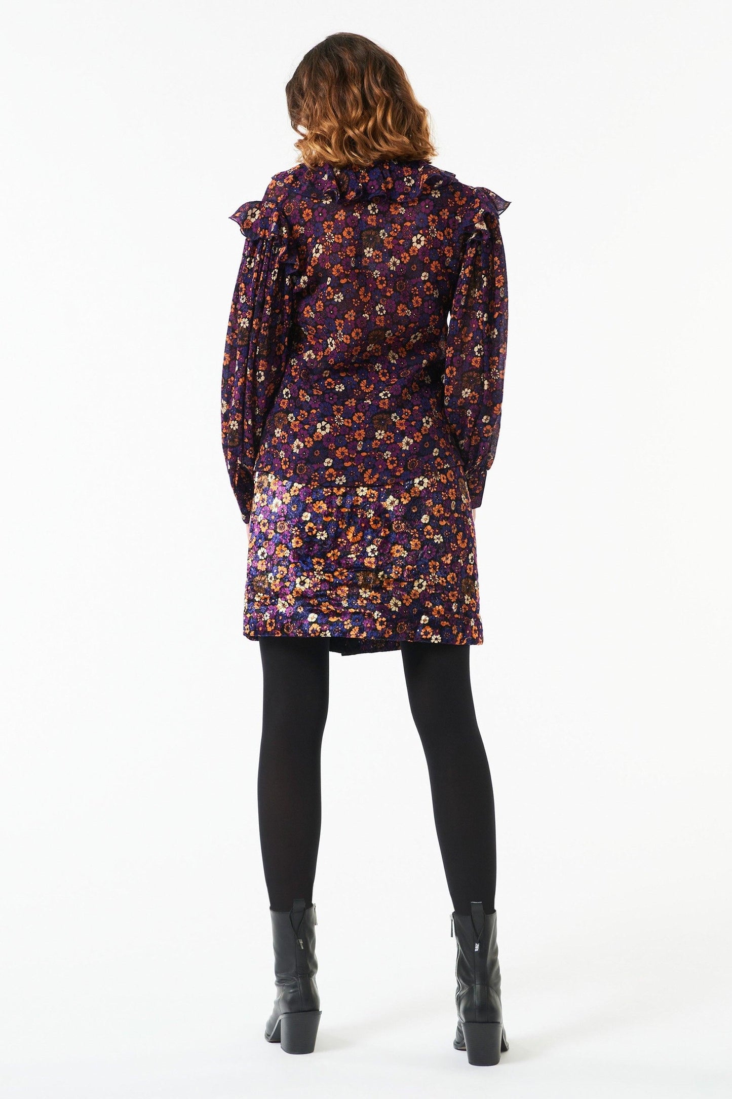 Paoli buttoned skirt - Purple