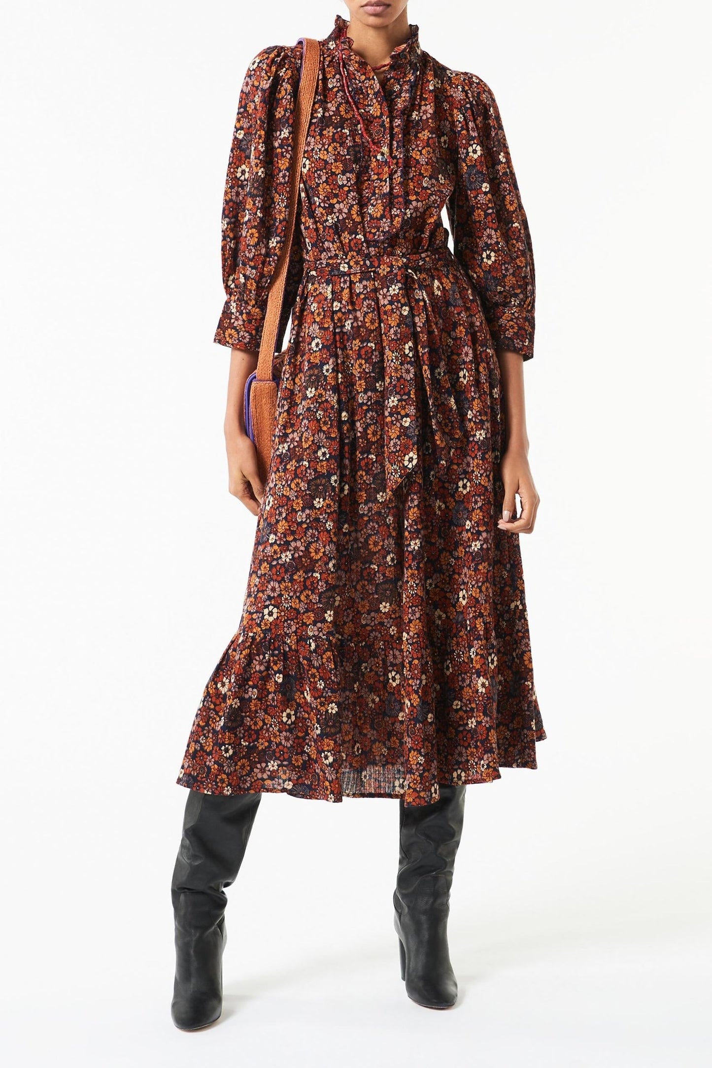 Paoli printed maxi dress - Camel