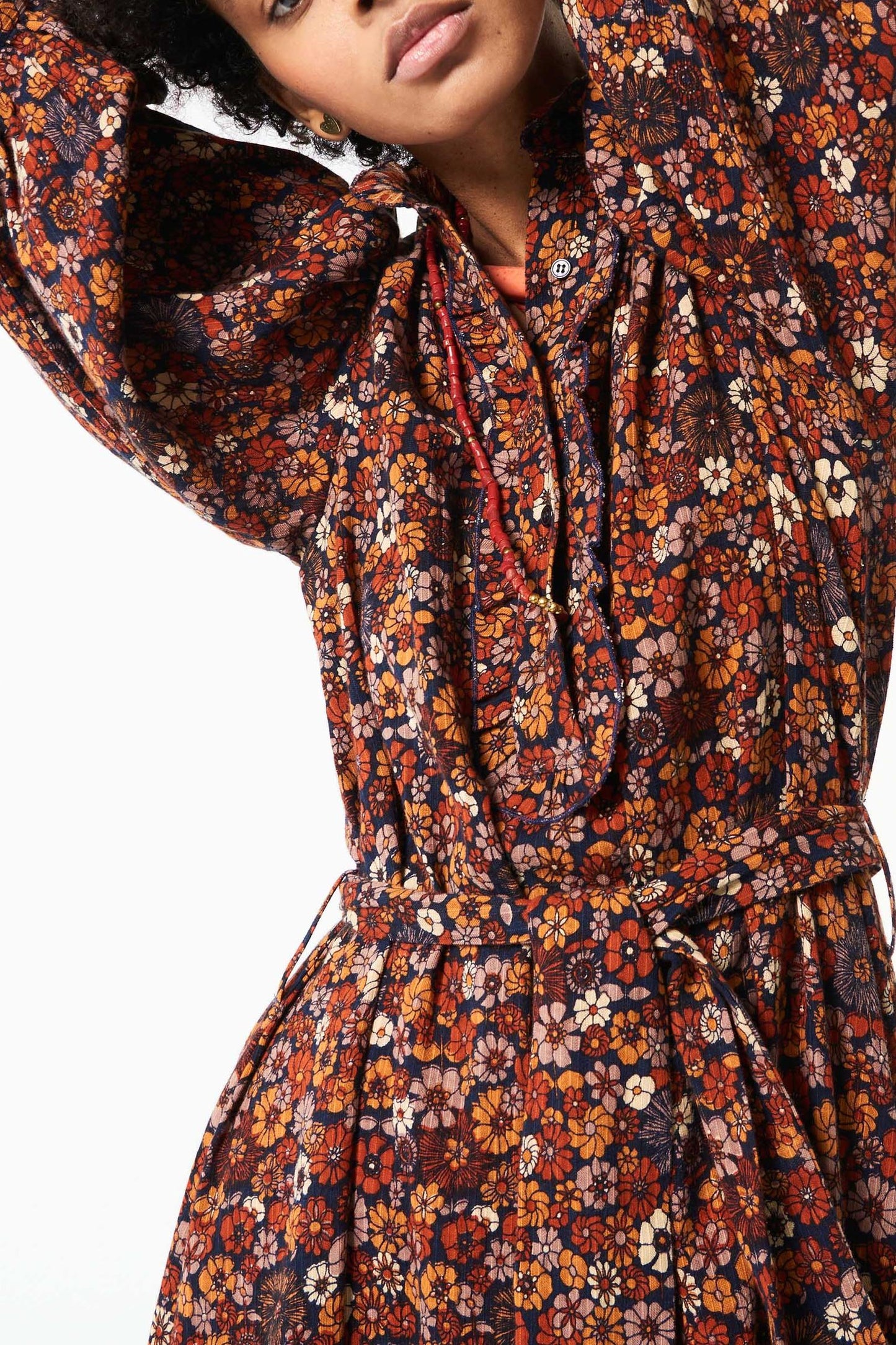 Paoli printed maxi dress - Camel
