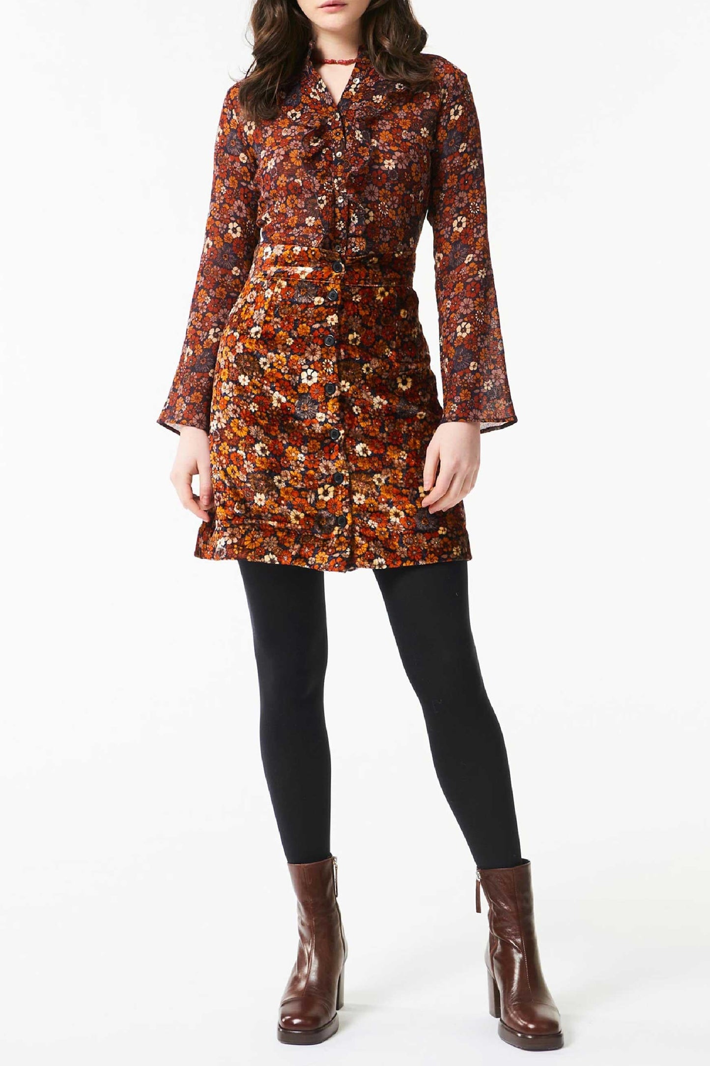 Paoli printed shirt - Camel