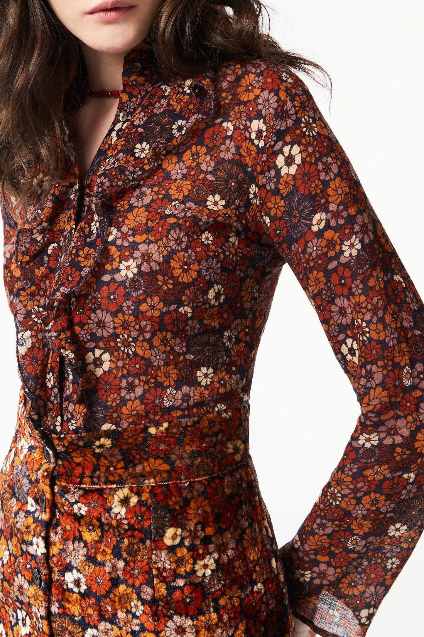 Paoli printed shirt - Camel