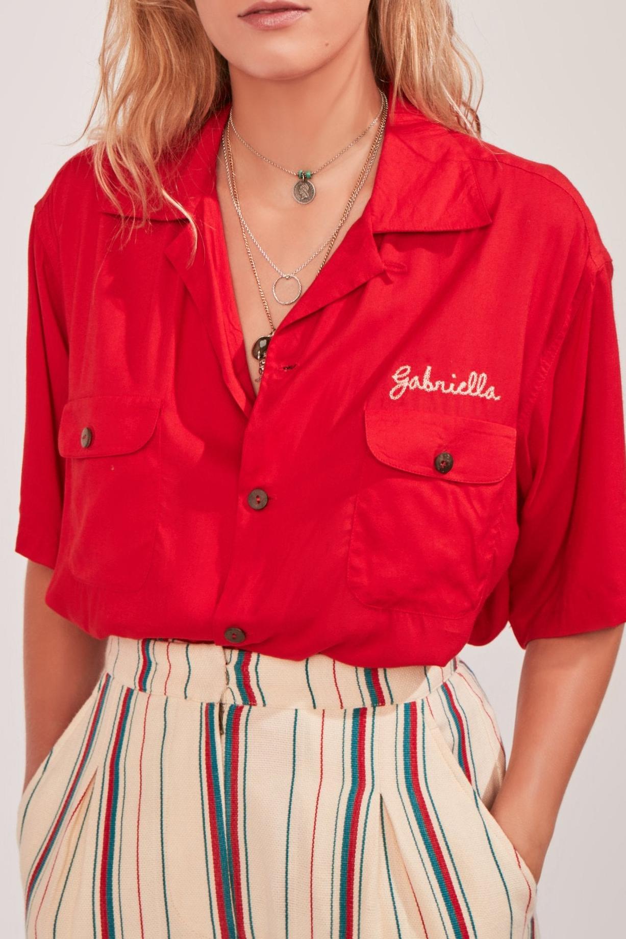 Bowly Flowy Red Shirt