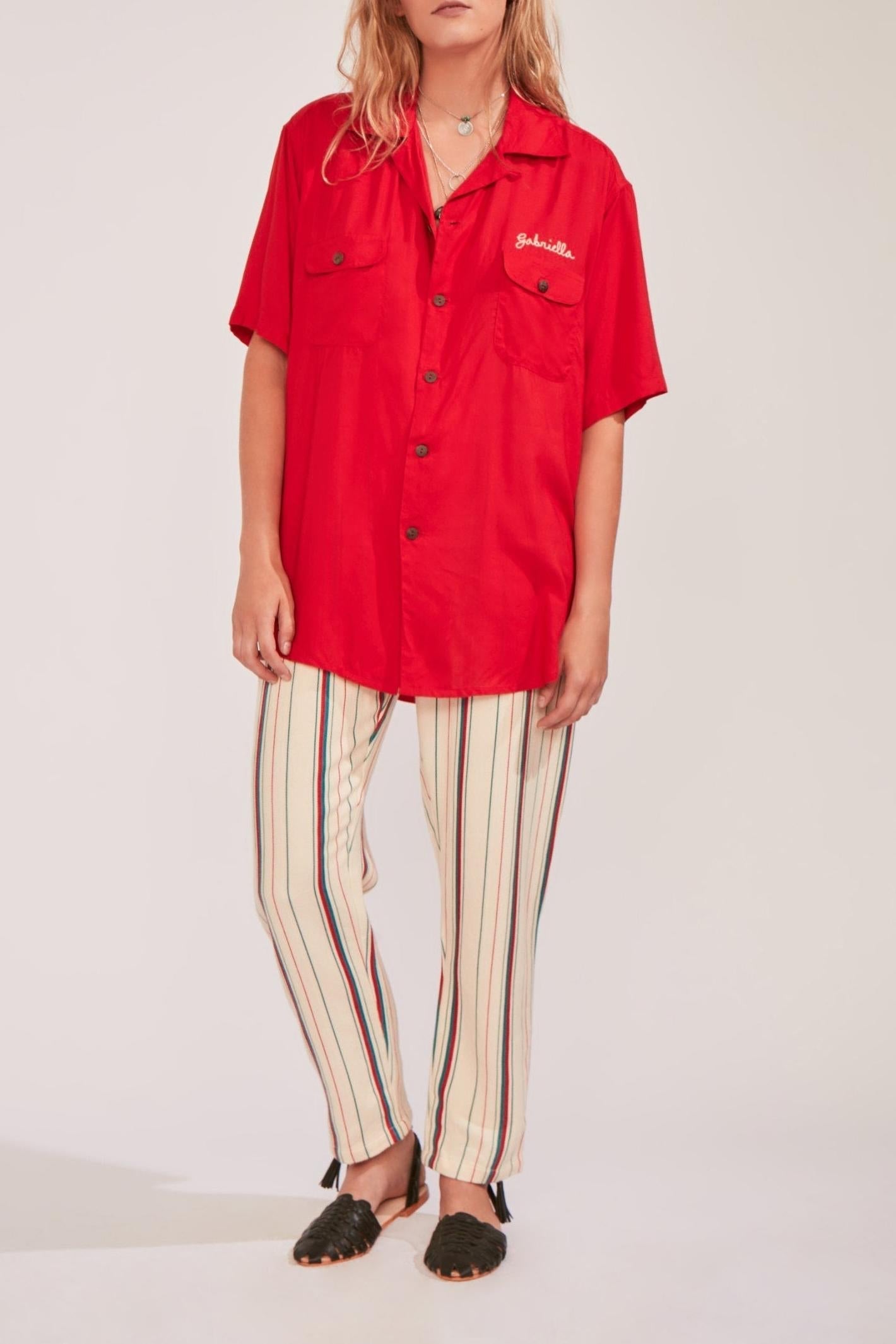 Bowly Flowy Red Shirt