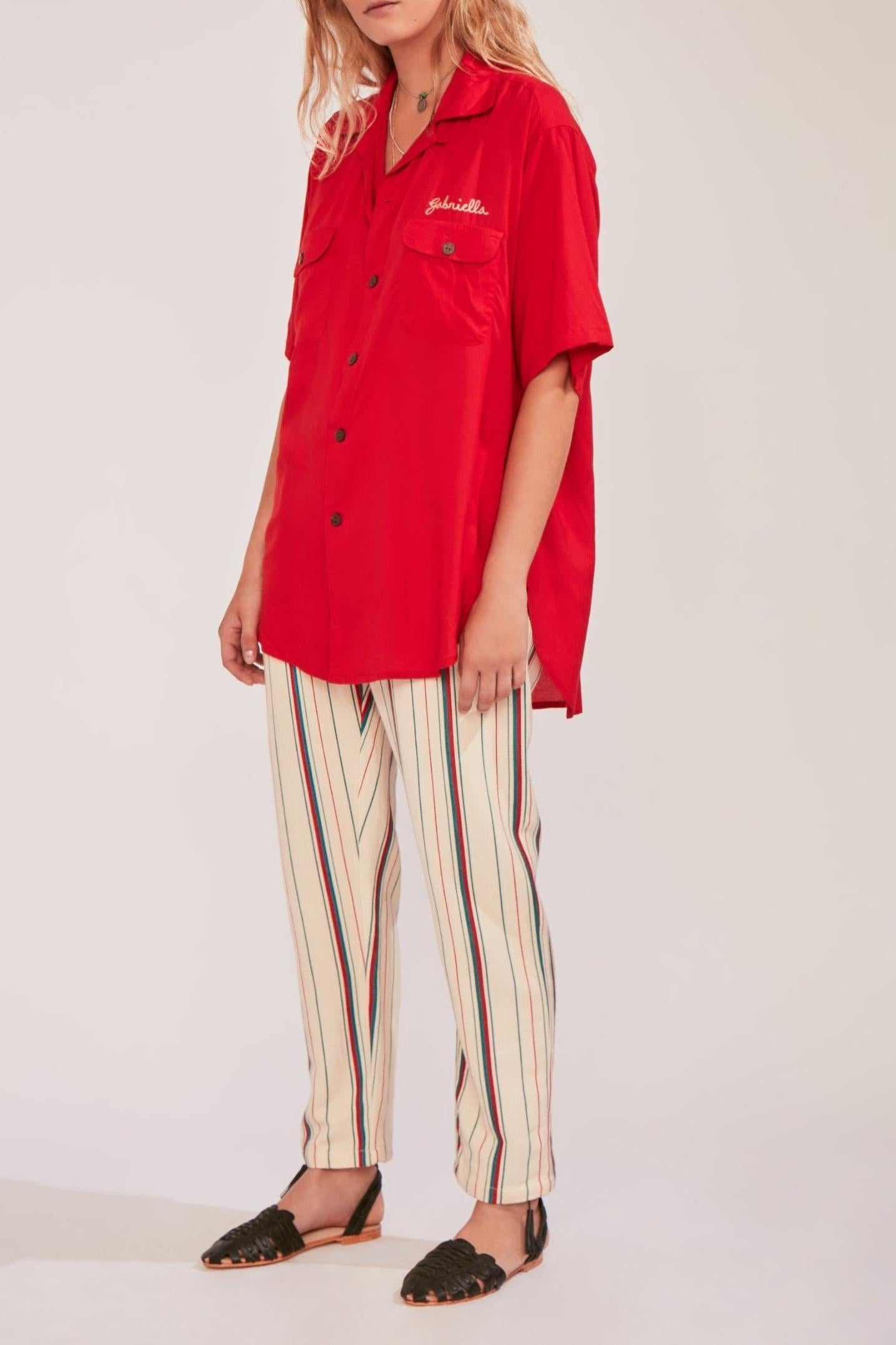 Bowly Flowy Red Shirt