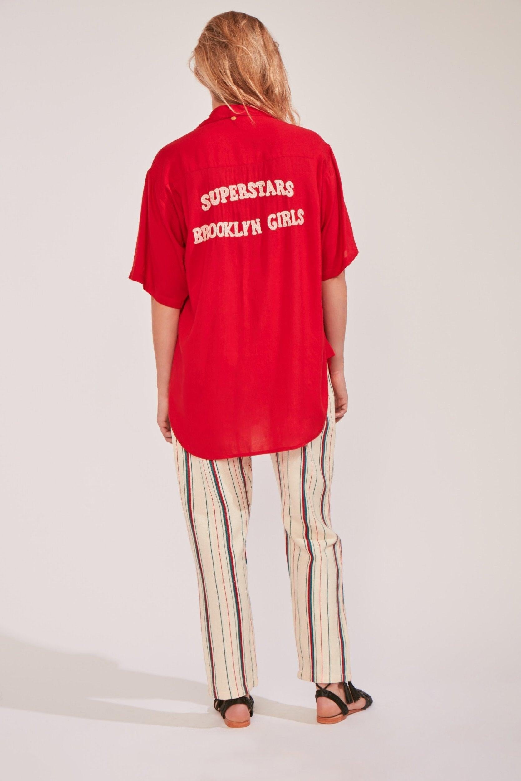 Bowly Flowy Red Shirt