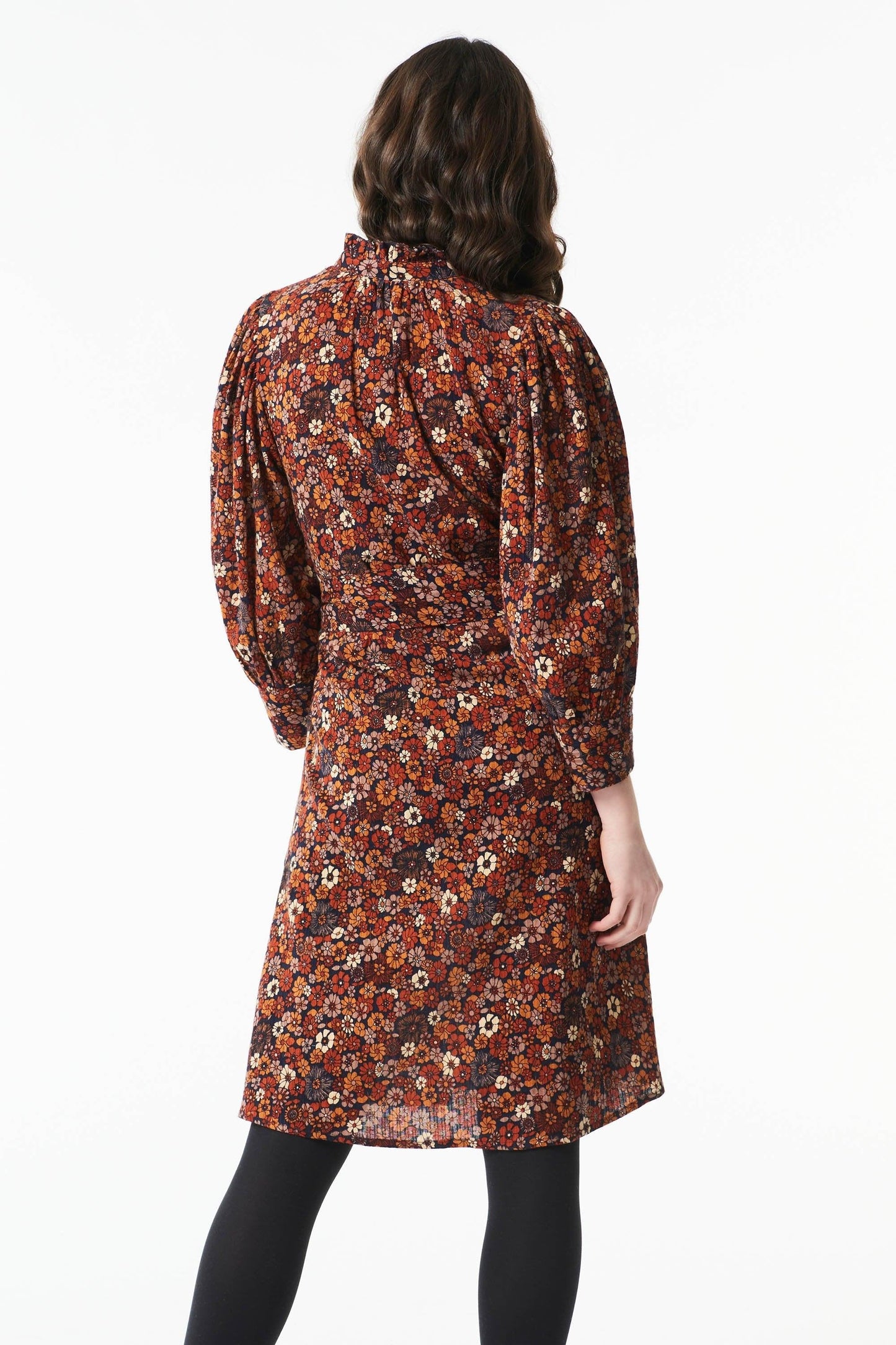 Paoli printed midi dress - Camel