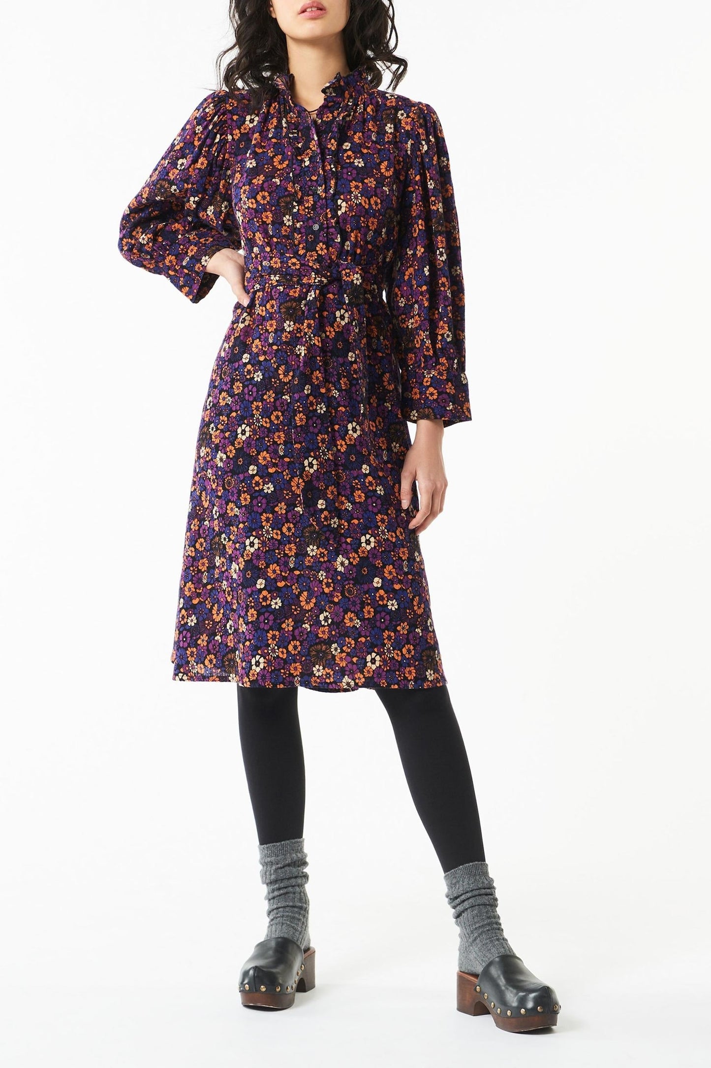 Paoli printed midi dress - Purple