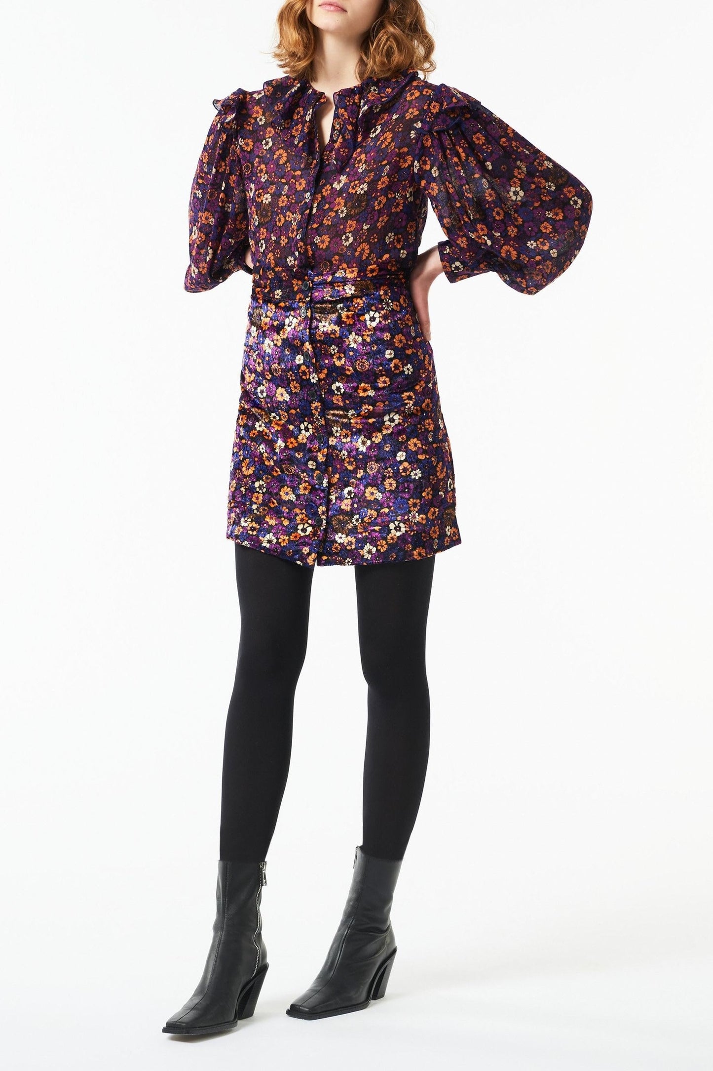 Paoli printed blouse - Purple