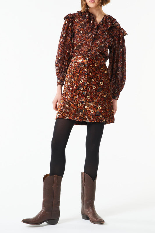 Blouse imprimée Paoli - camel