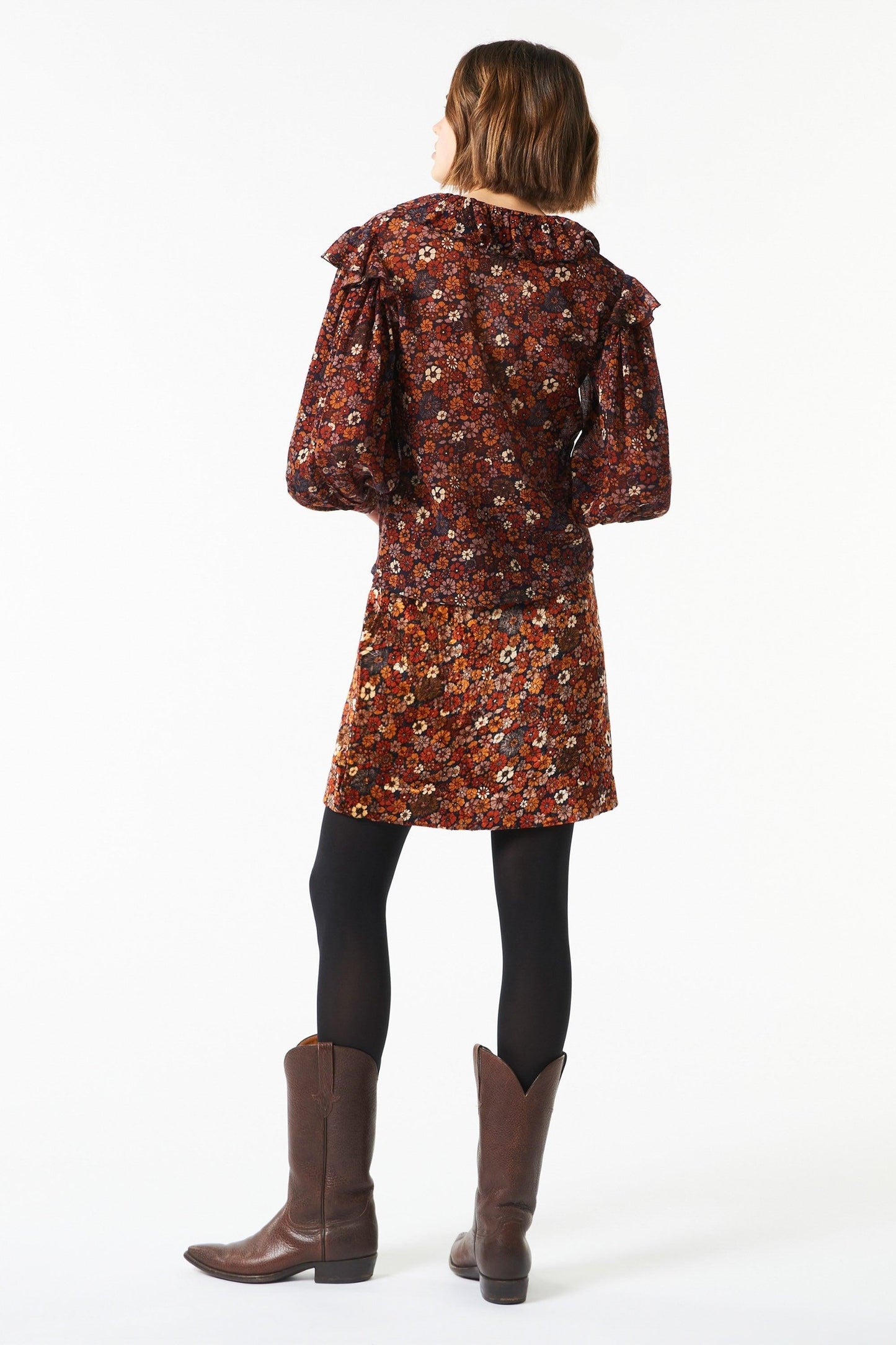 Blouse imprimée Paoli - camel