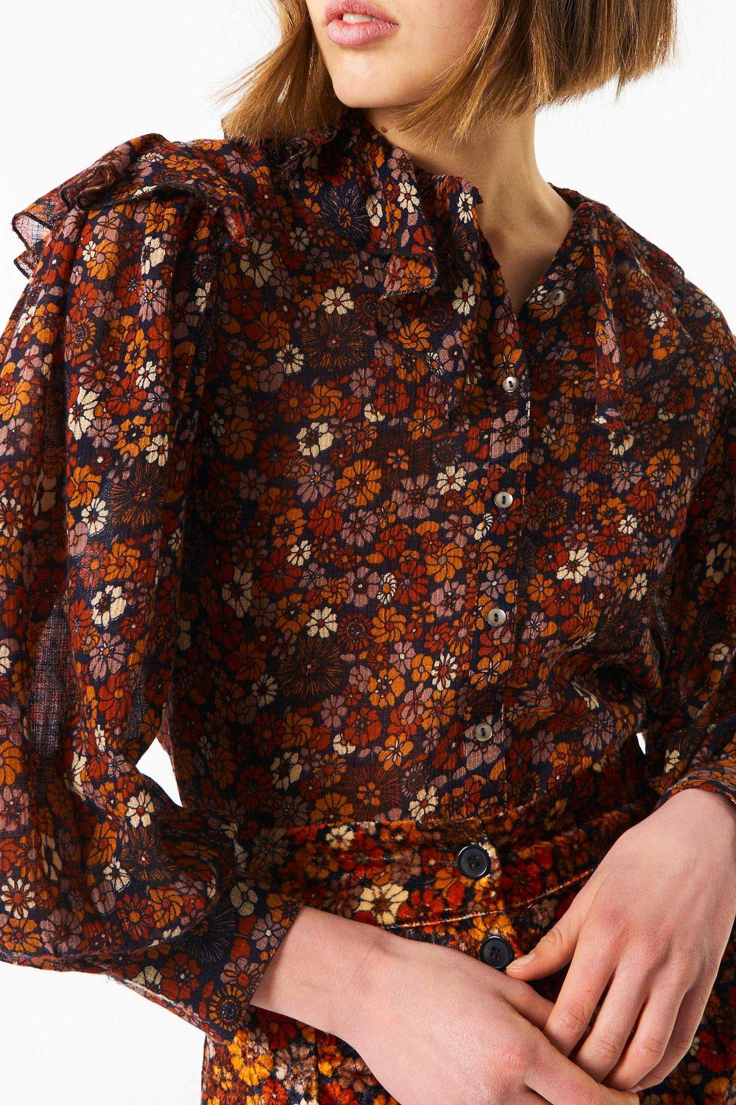 Blouse imprimée Paoli - camel