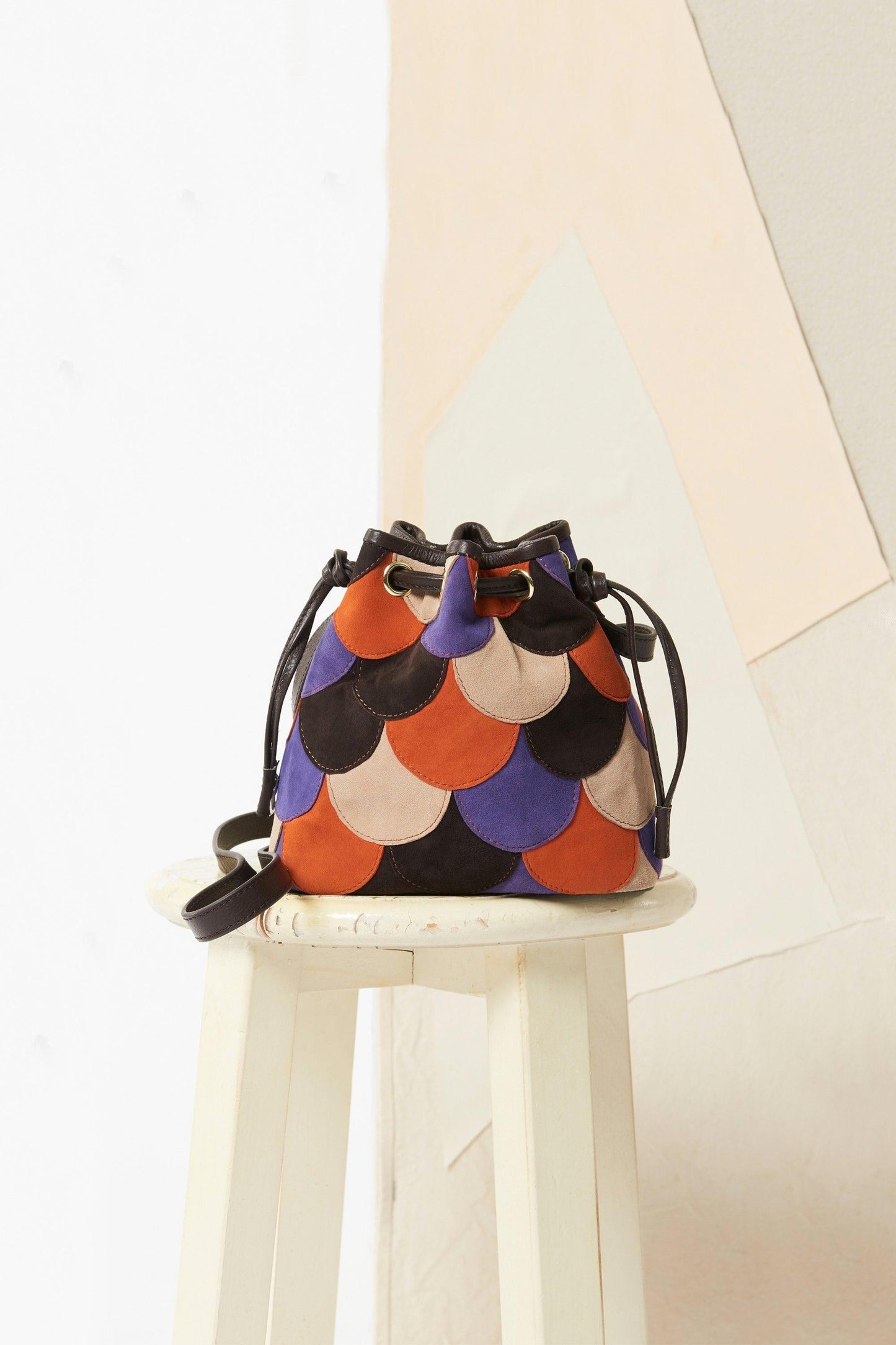 Pagayo small patchwork bucket bag
