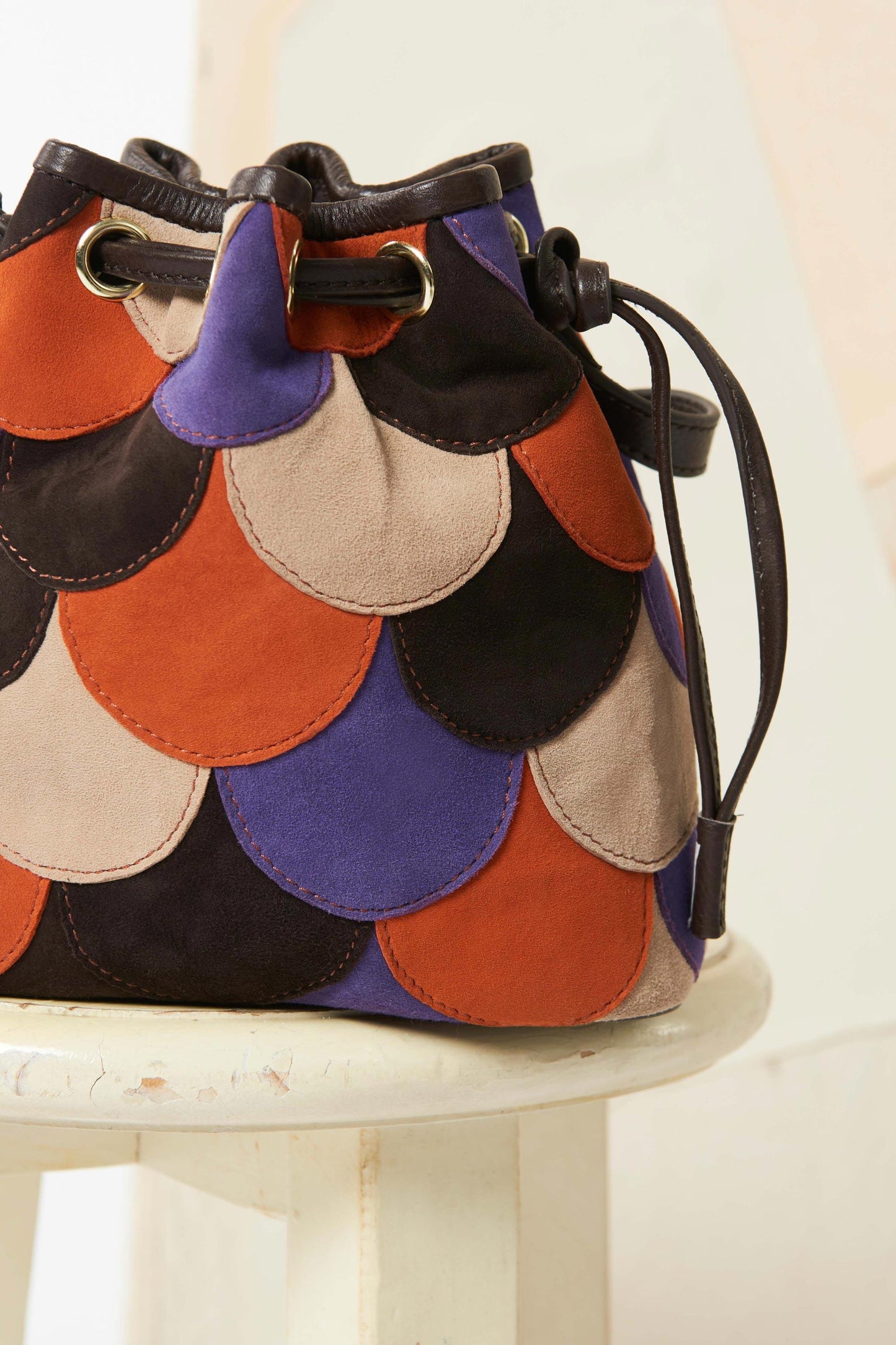 Pagayo small patchwork bucket bag