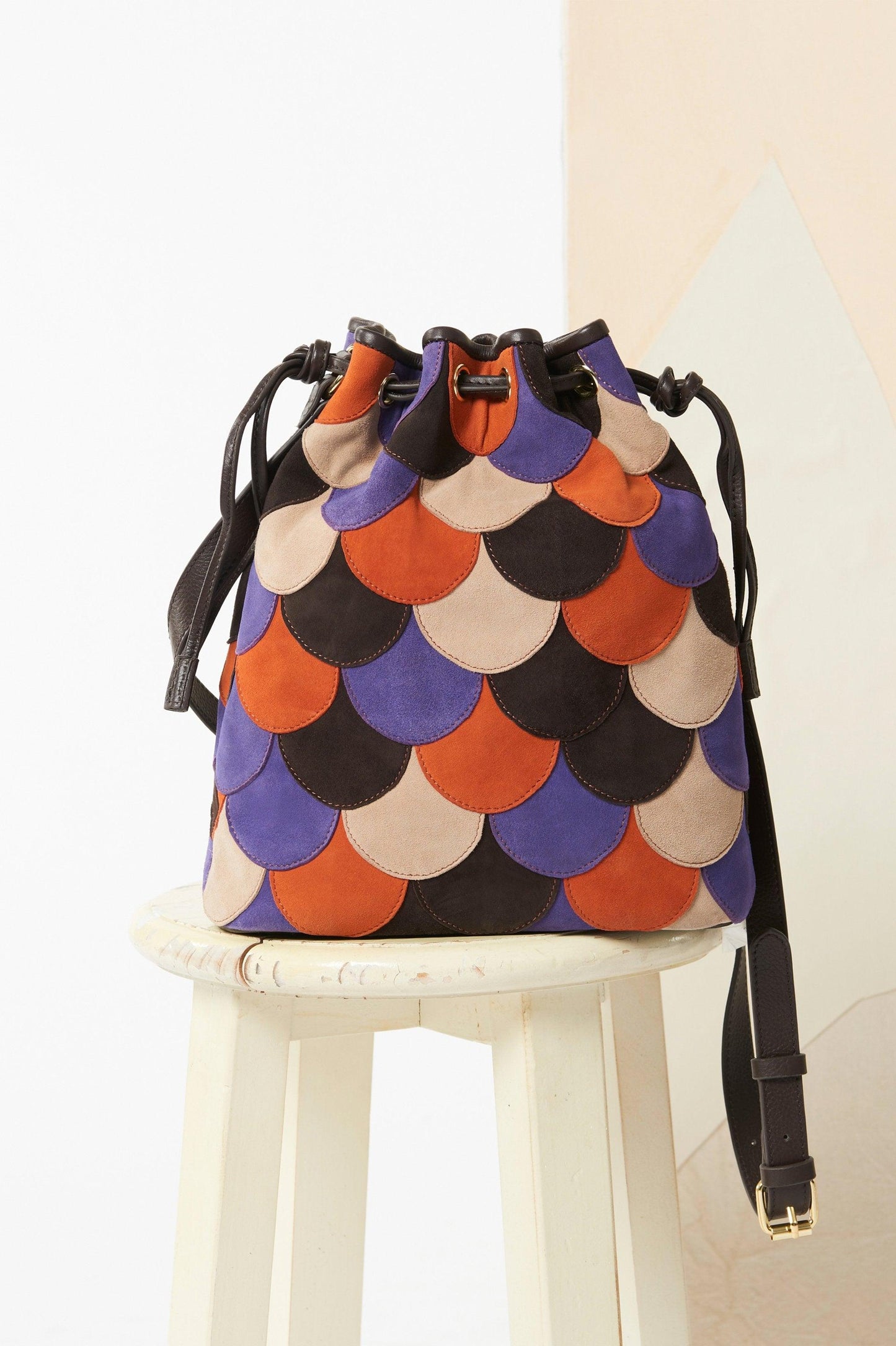 Pagayo patchwork bucket bag