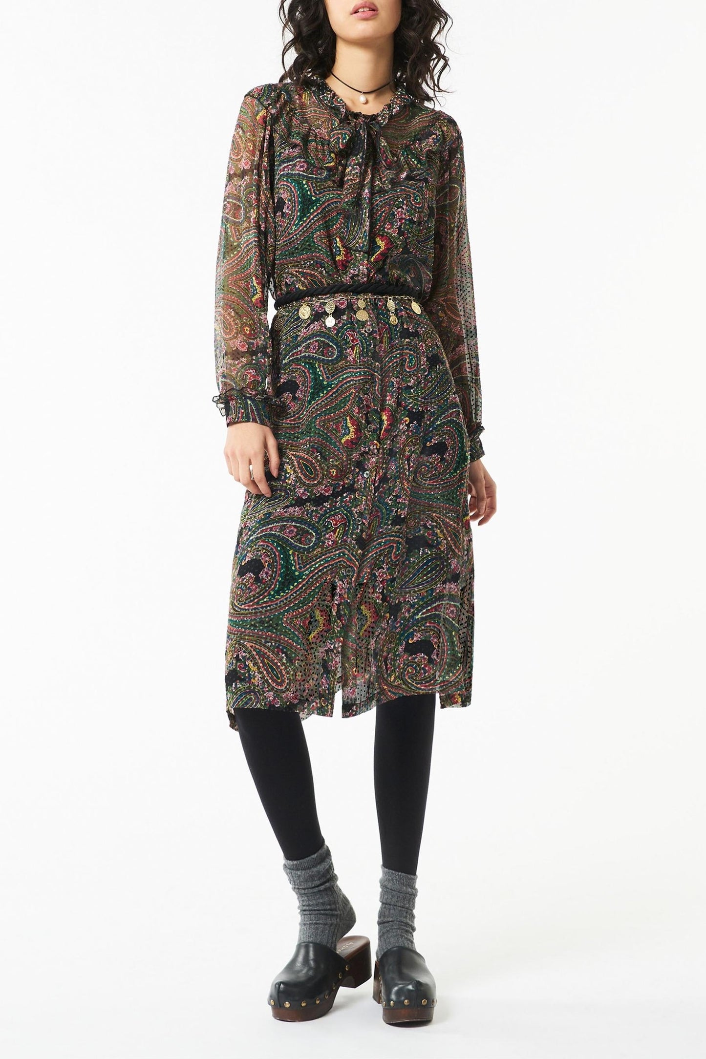Odette printed silk dress