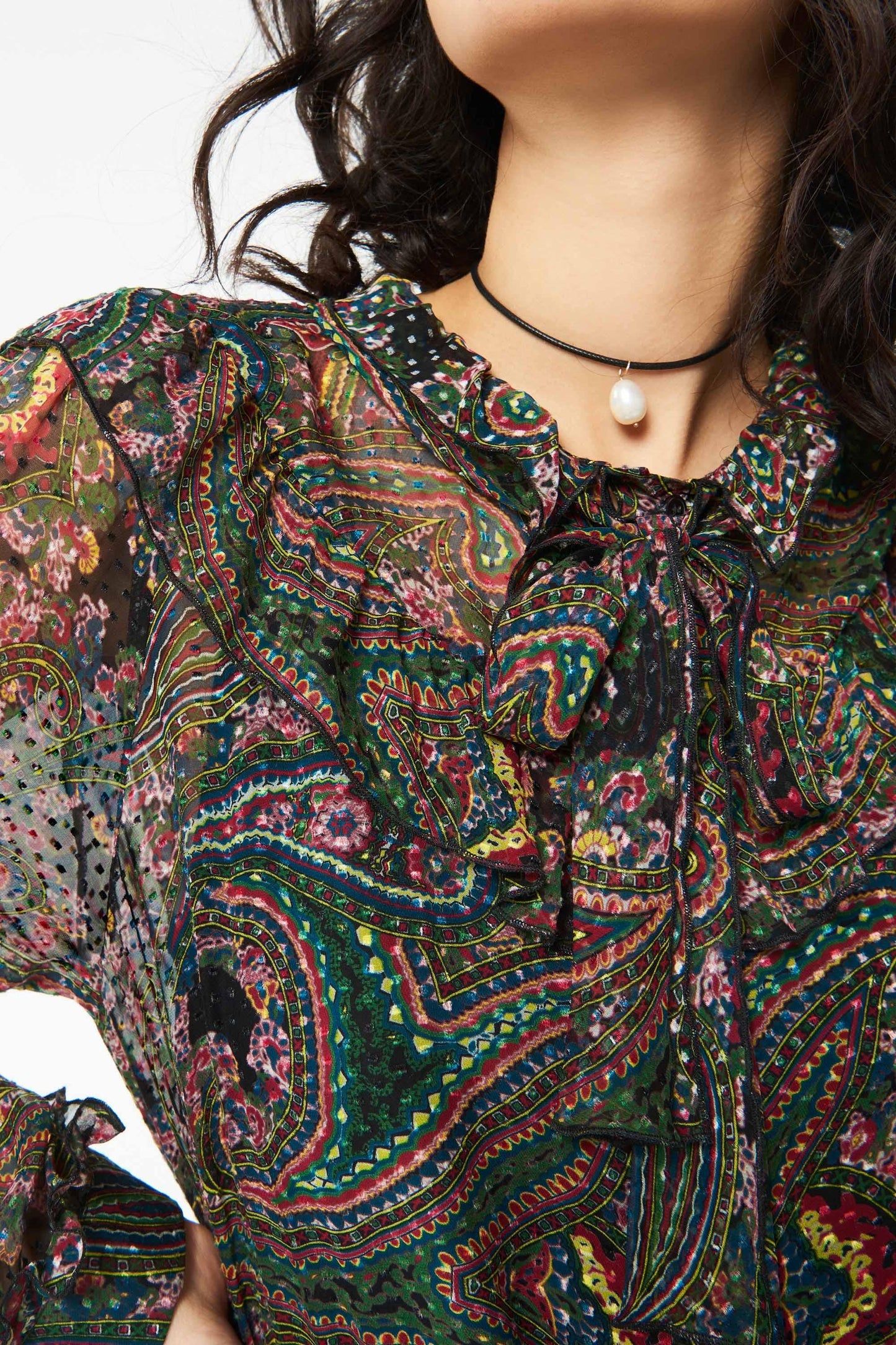 Odette printed silk dress