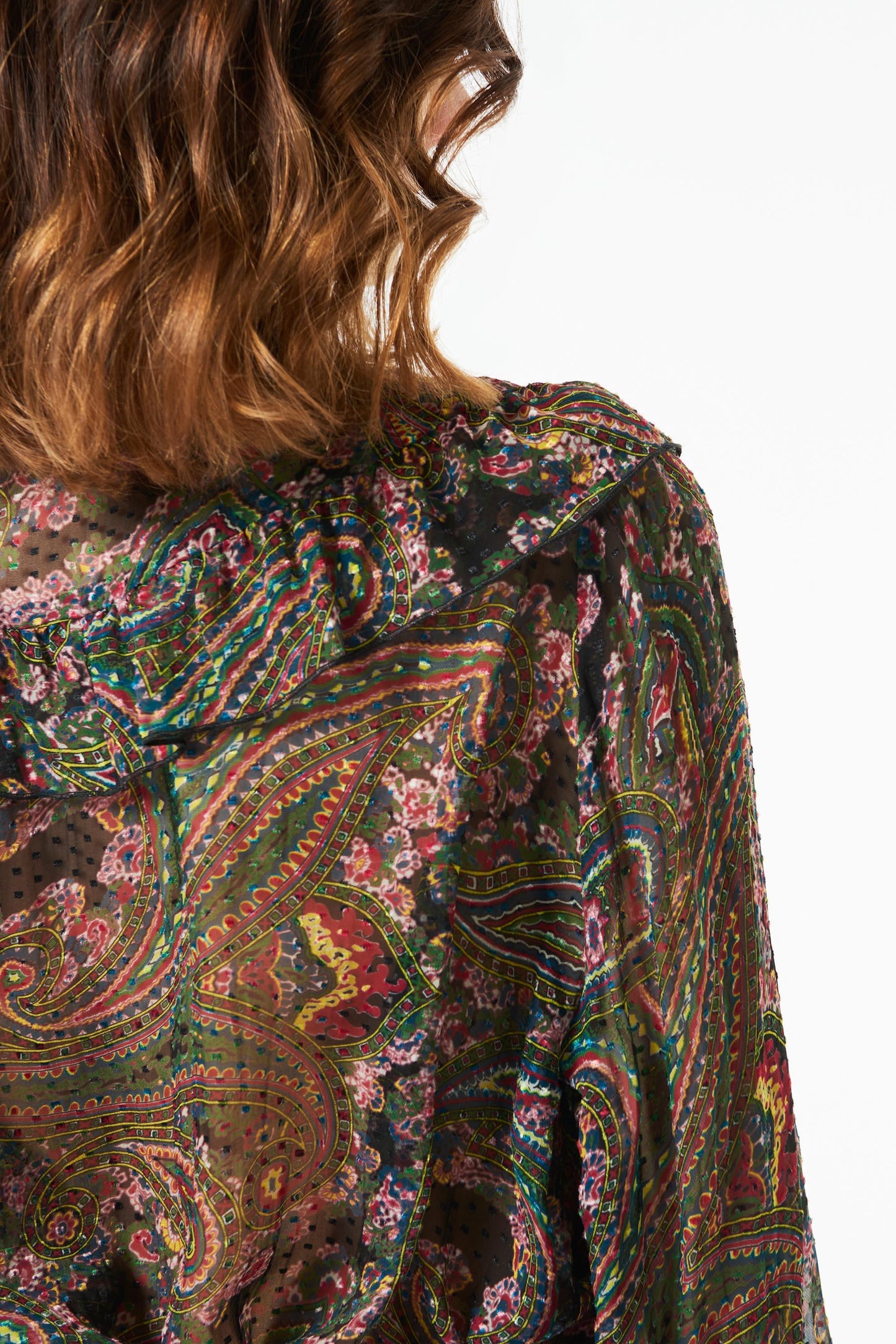 Odette printed silk blouse