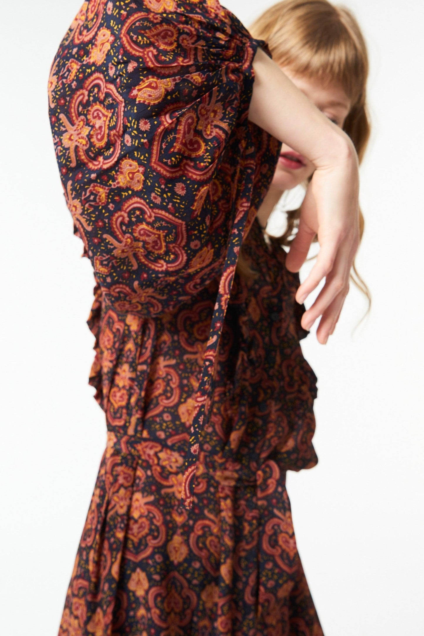 Mylo flowing printed dress