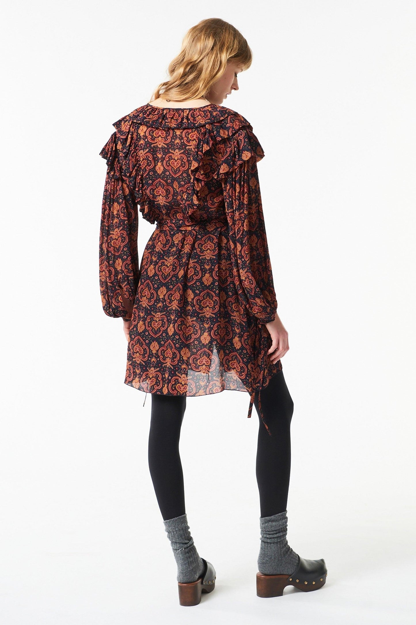 Mylo flowing printed dress