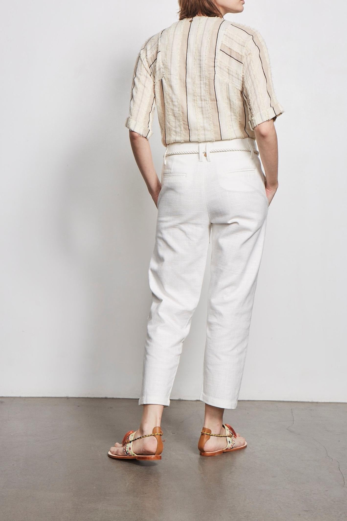 Pantalones color crema escarlata