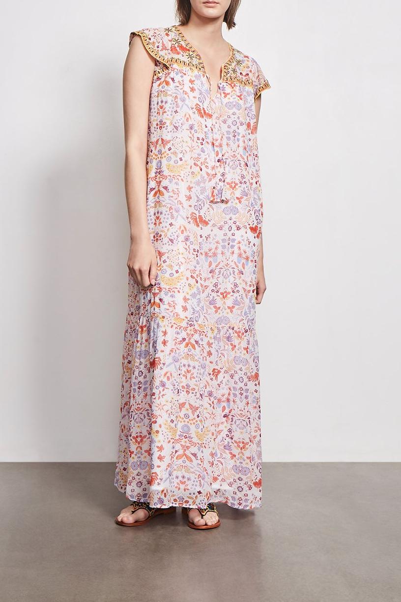 Vestido largo multicolor Samsa