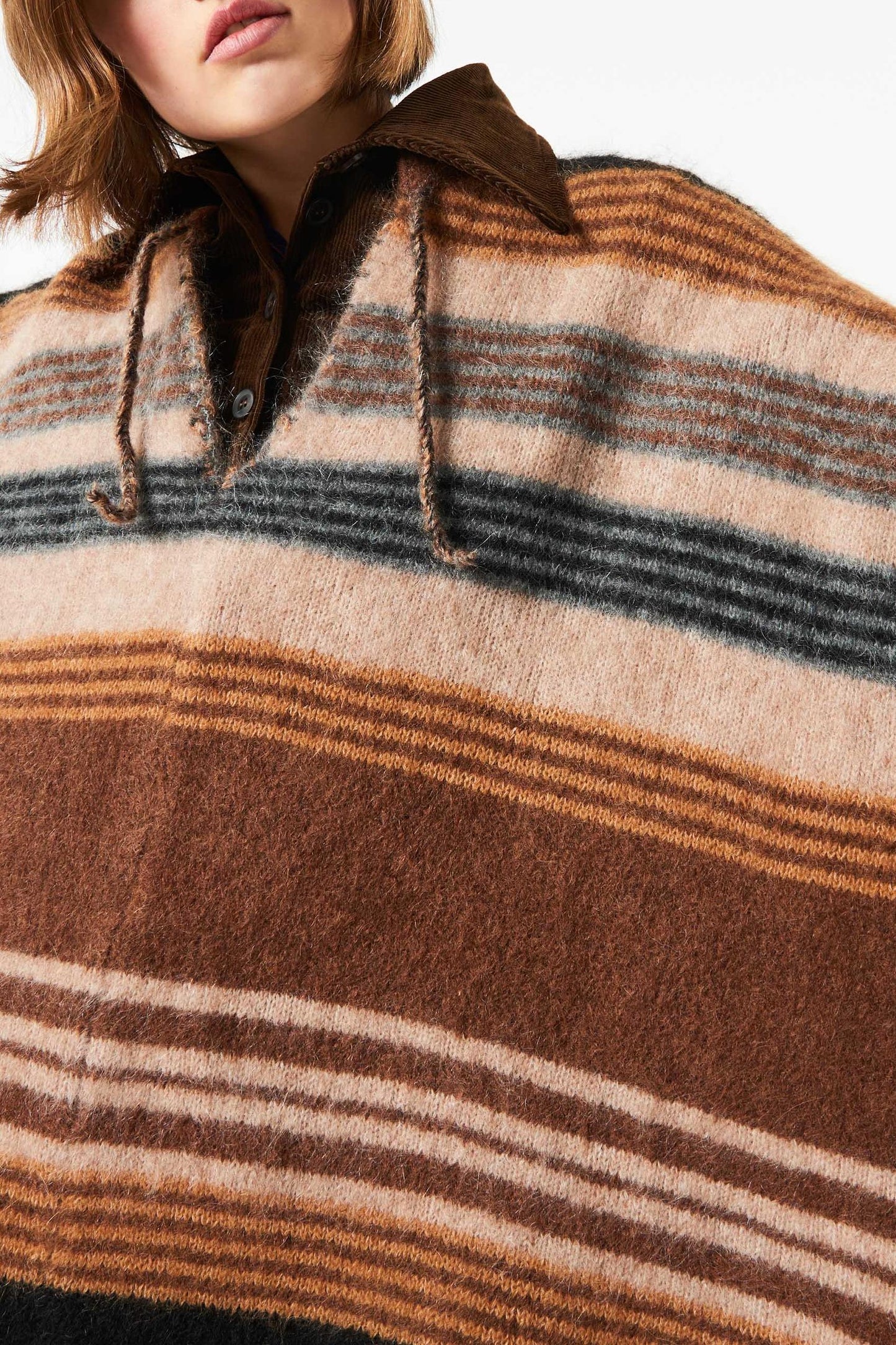Moya mohair poncho - Camel