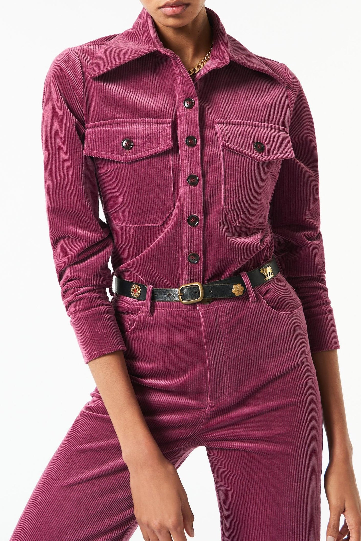 Moni velvet shirt - Purple