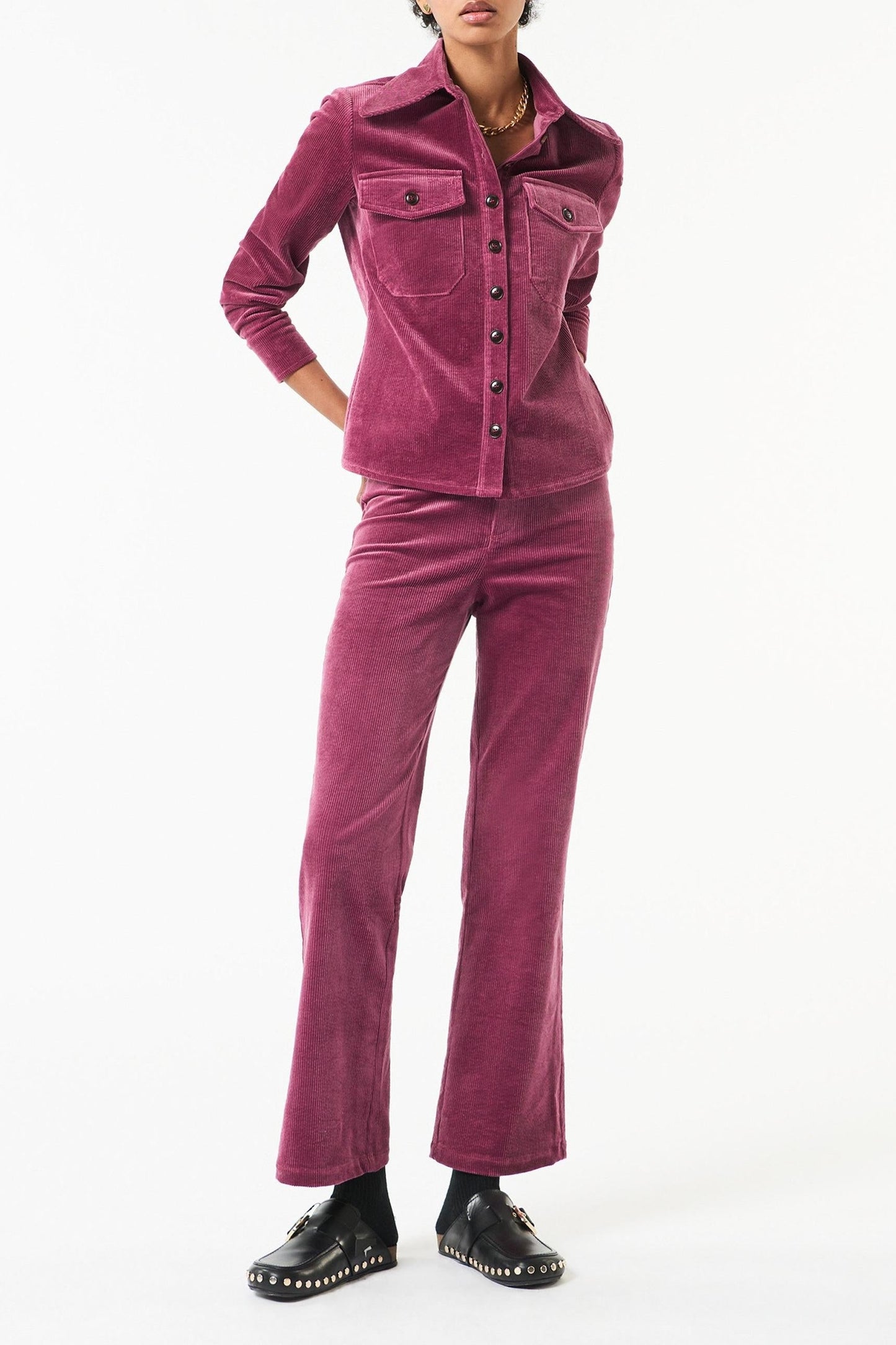 Moni velvet shirt - Purple