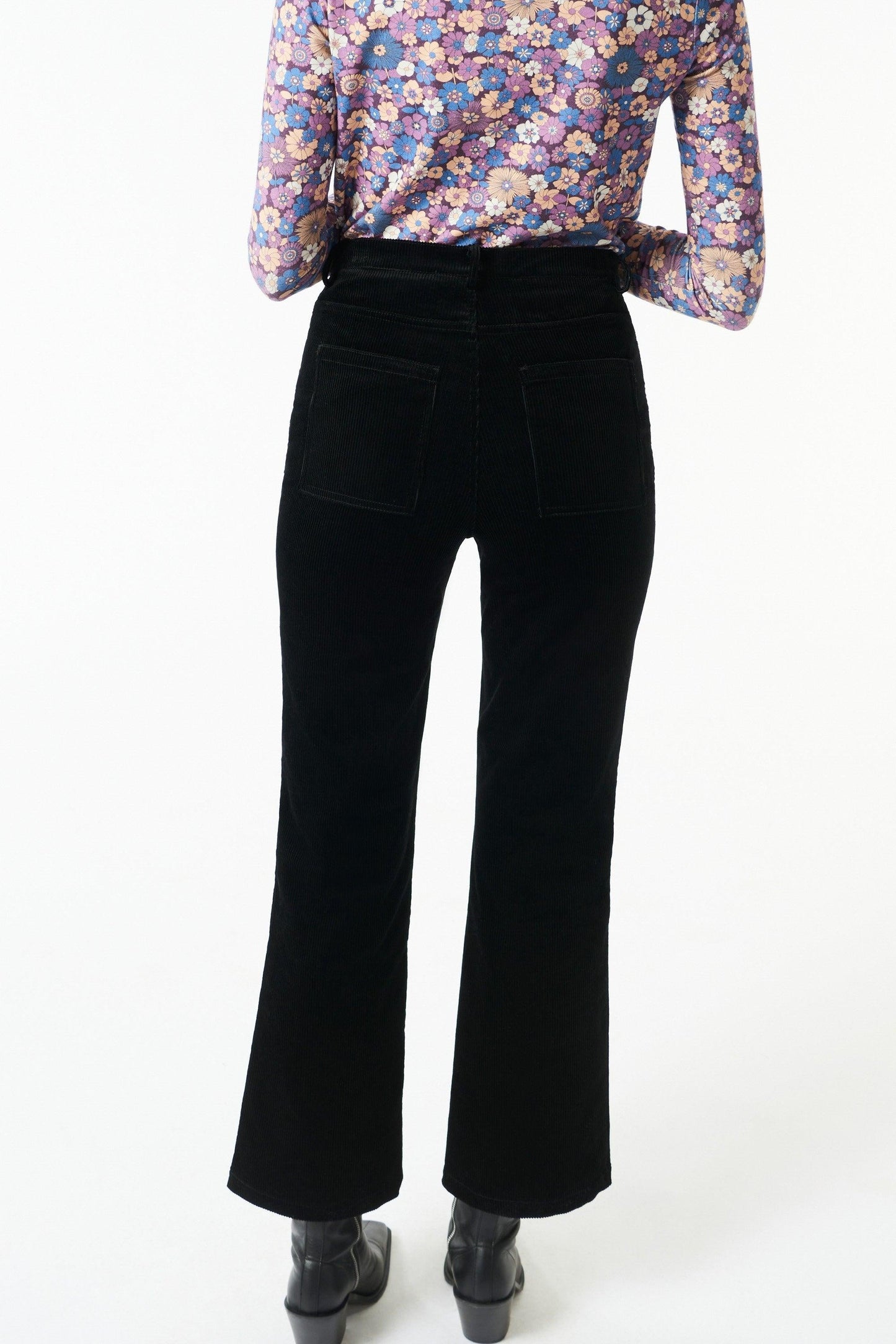 Moni velvet flared pants - Black
