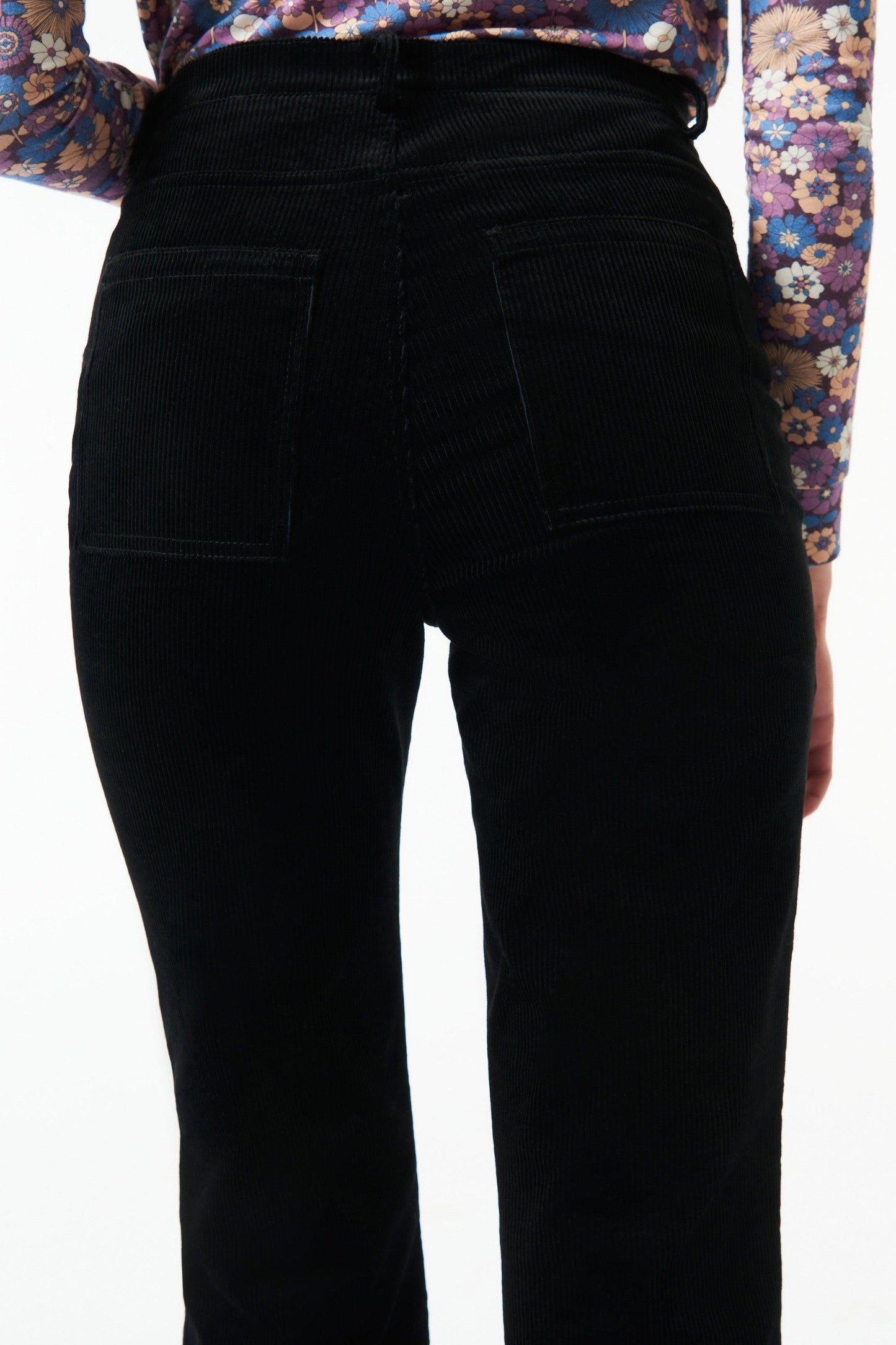 Moni velvet flared pants - Black