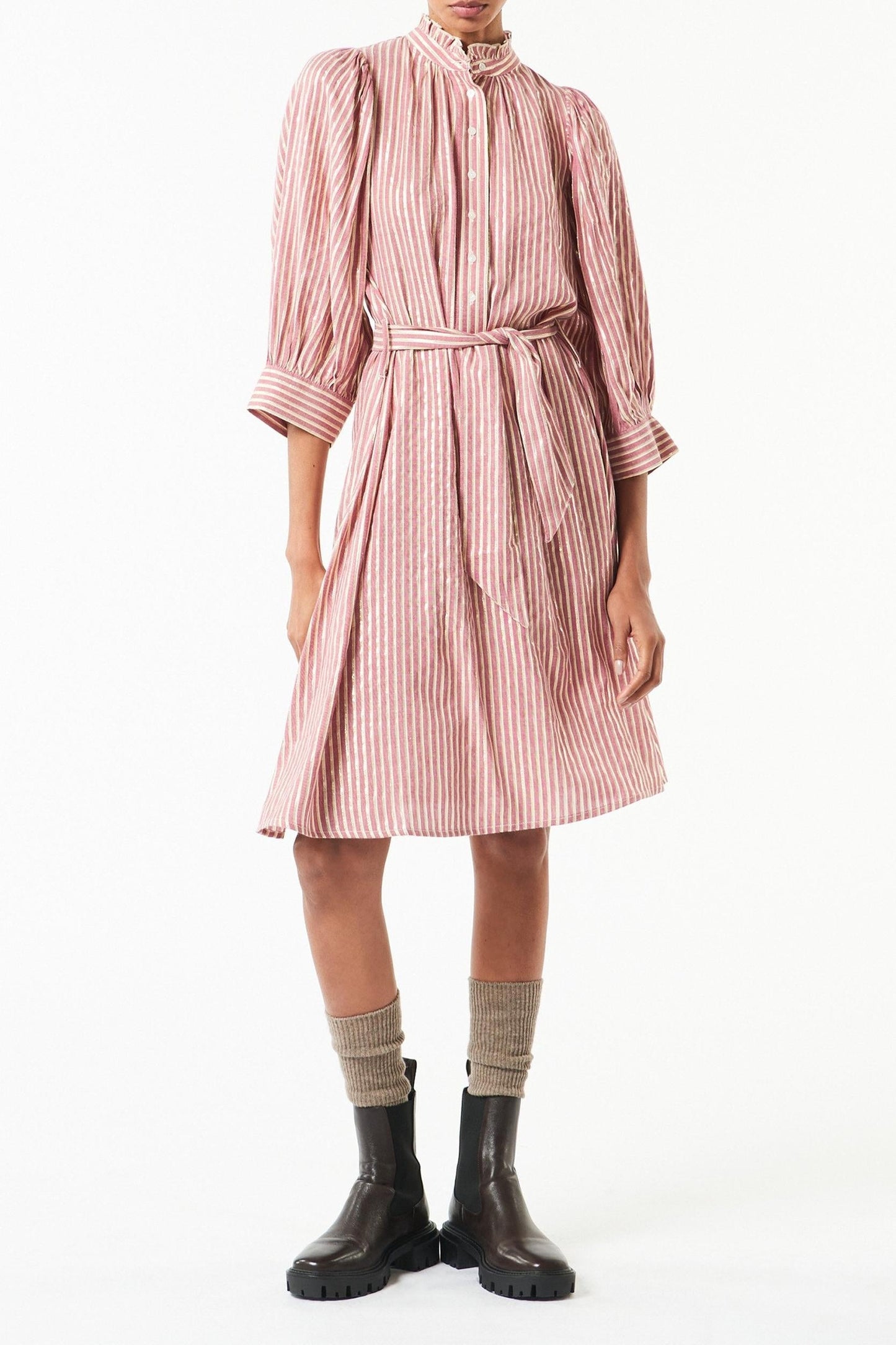 Meela striped dress - Red