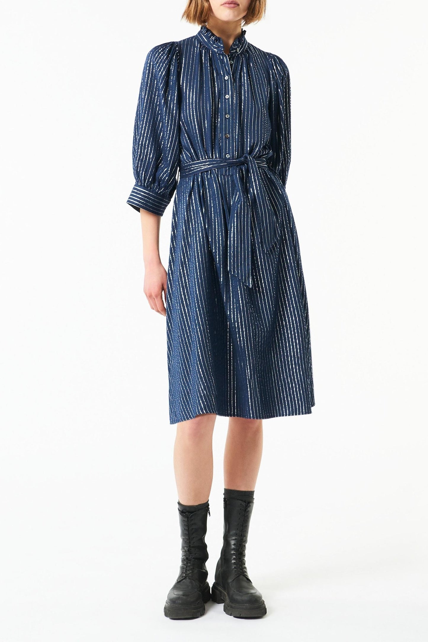 Meela striped dress - Navy