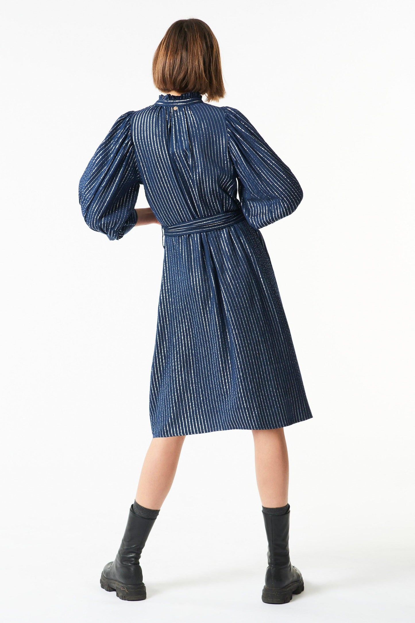 Meela striped dress - Navy